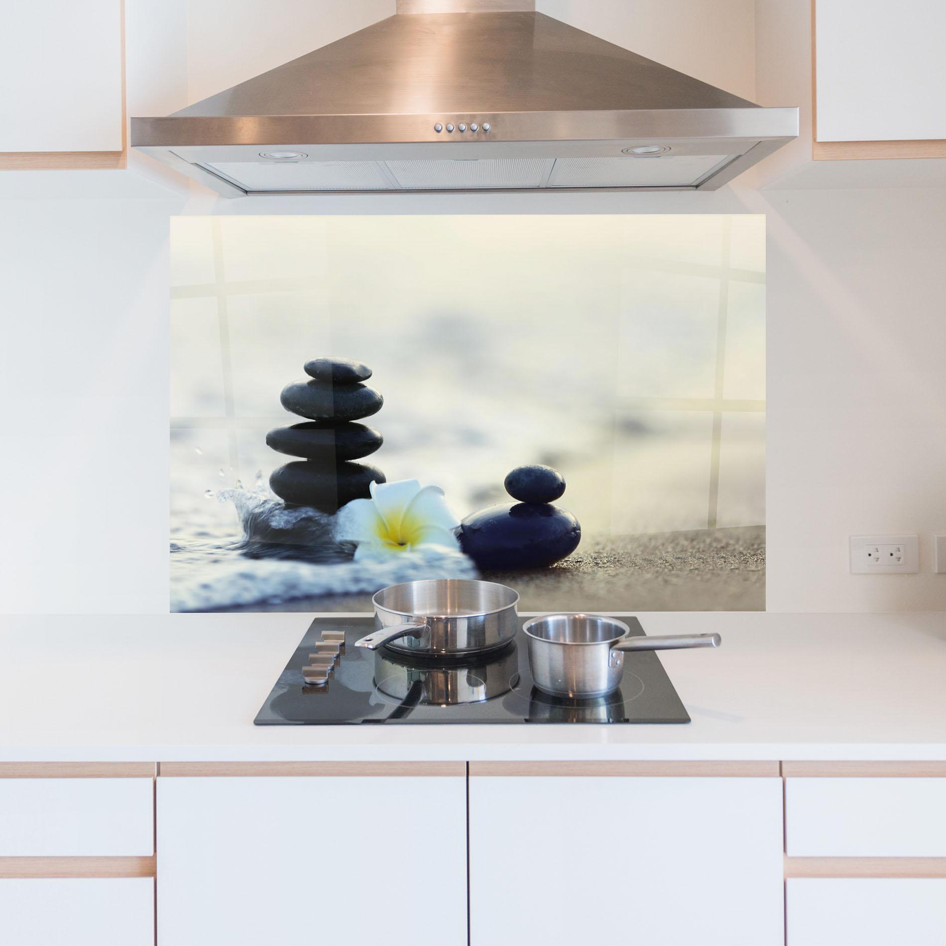 Konyhai üveg hátfal Flower Sea Flower mockup 5