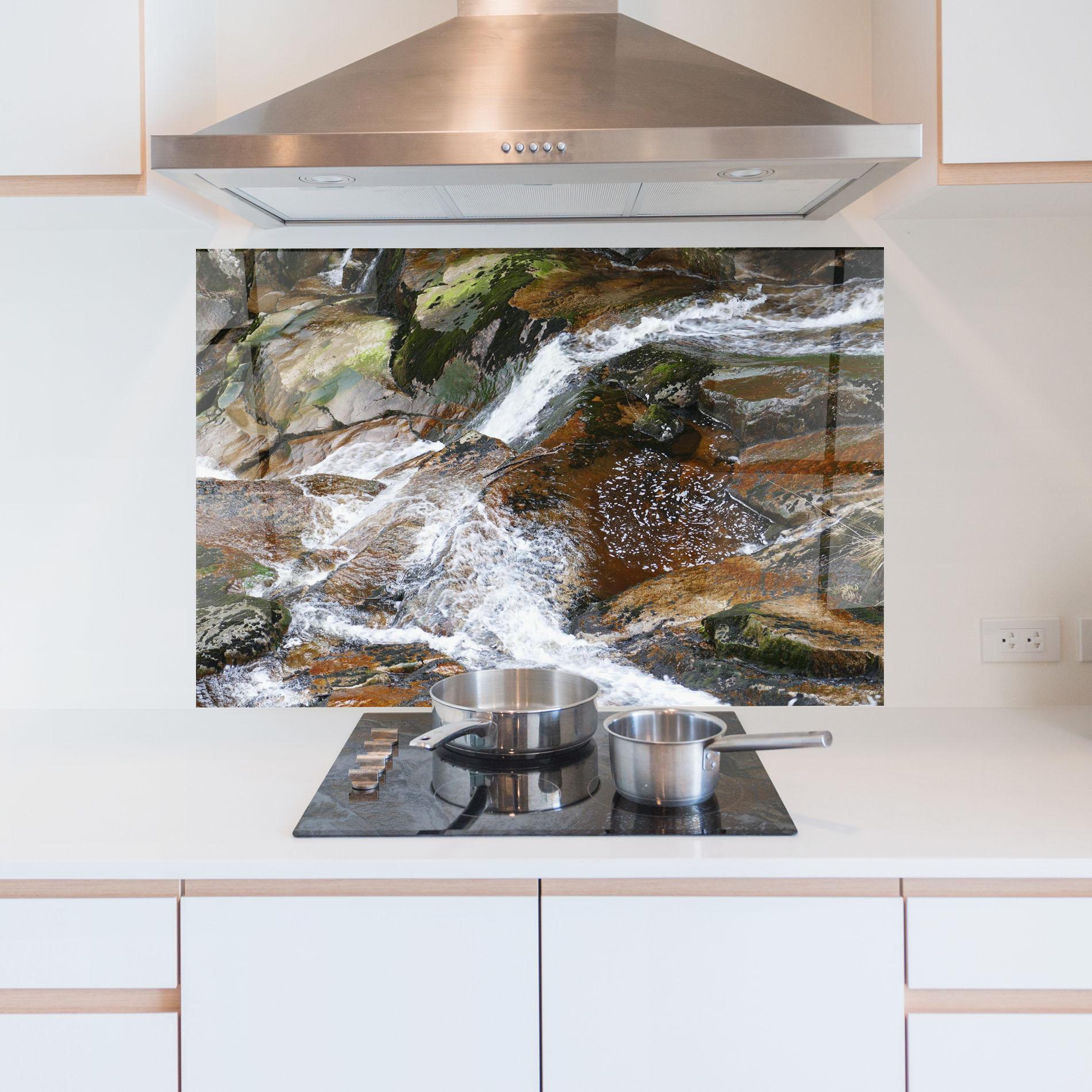 Konyhai üveg hátfal Forest Peace mockup 5