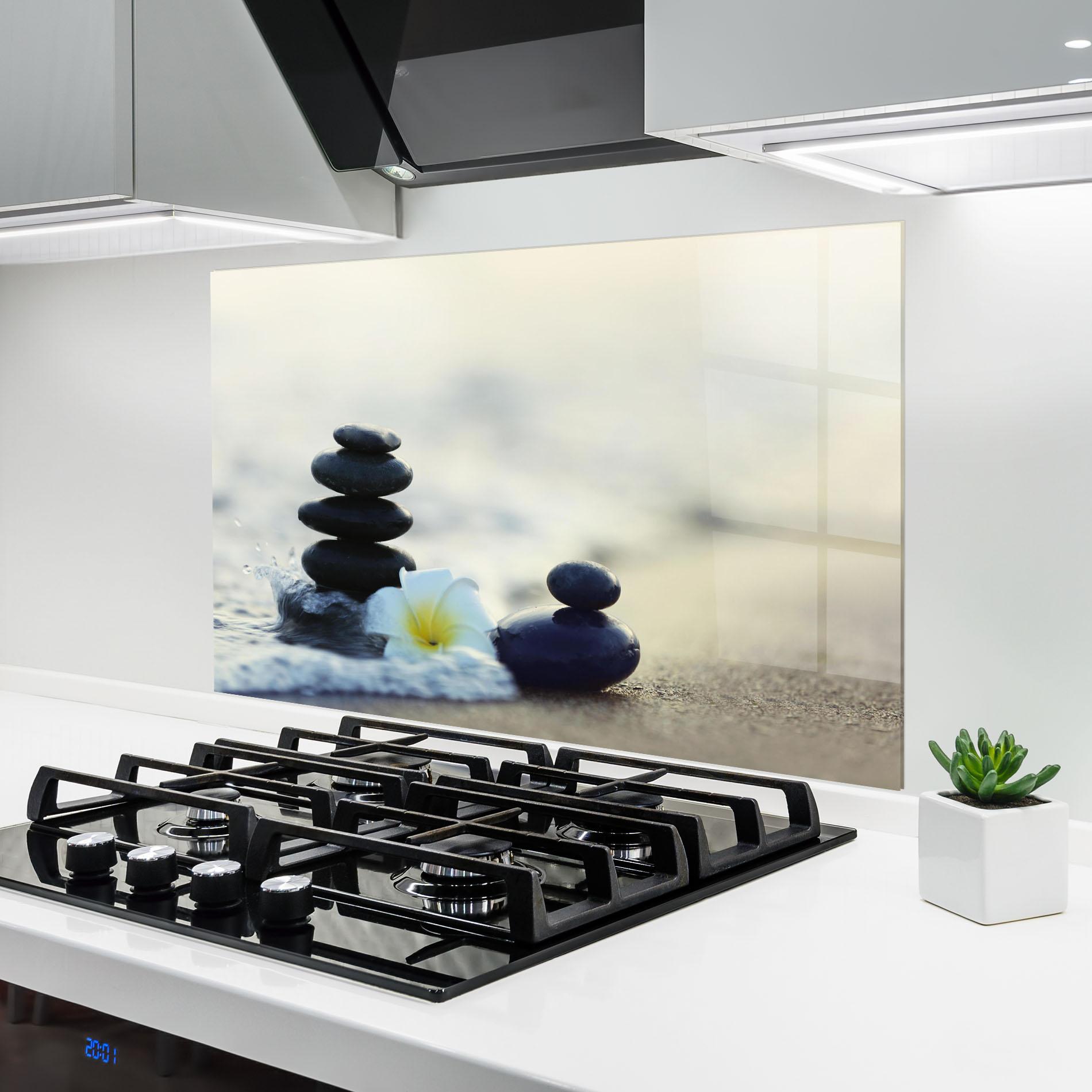 Konyhai üveg hátfal Flower Sea Flower mockup 6