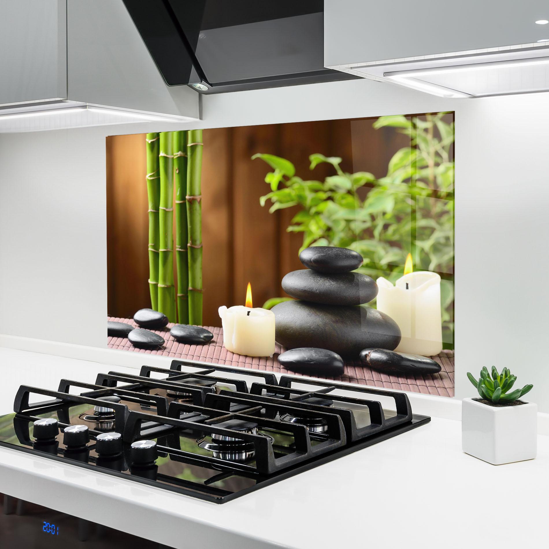 Konyhai üveg hátfal Spa Rocks mockup 6