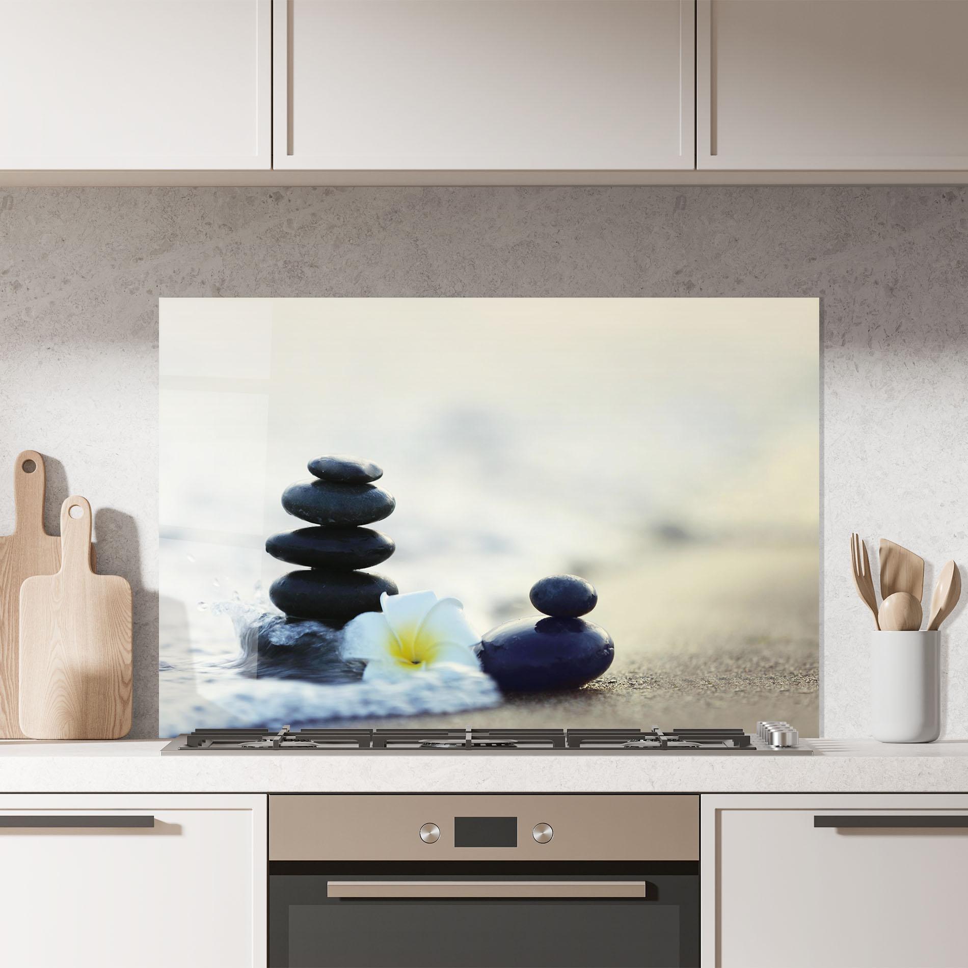 Konyhai üveg hátfal Flower Sea Flower mockup 7