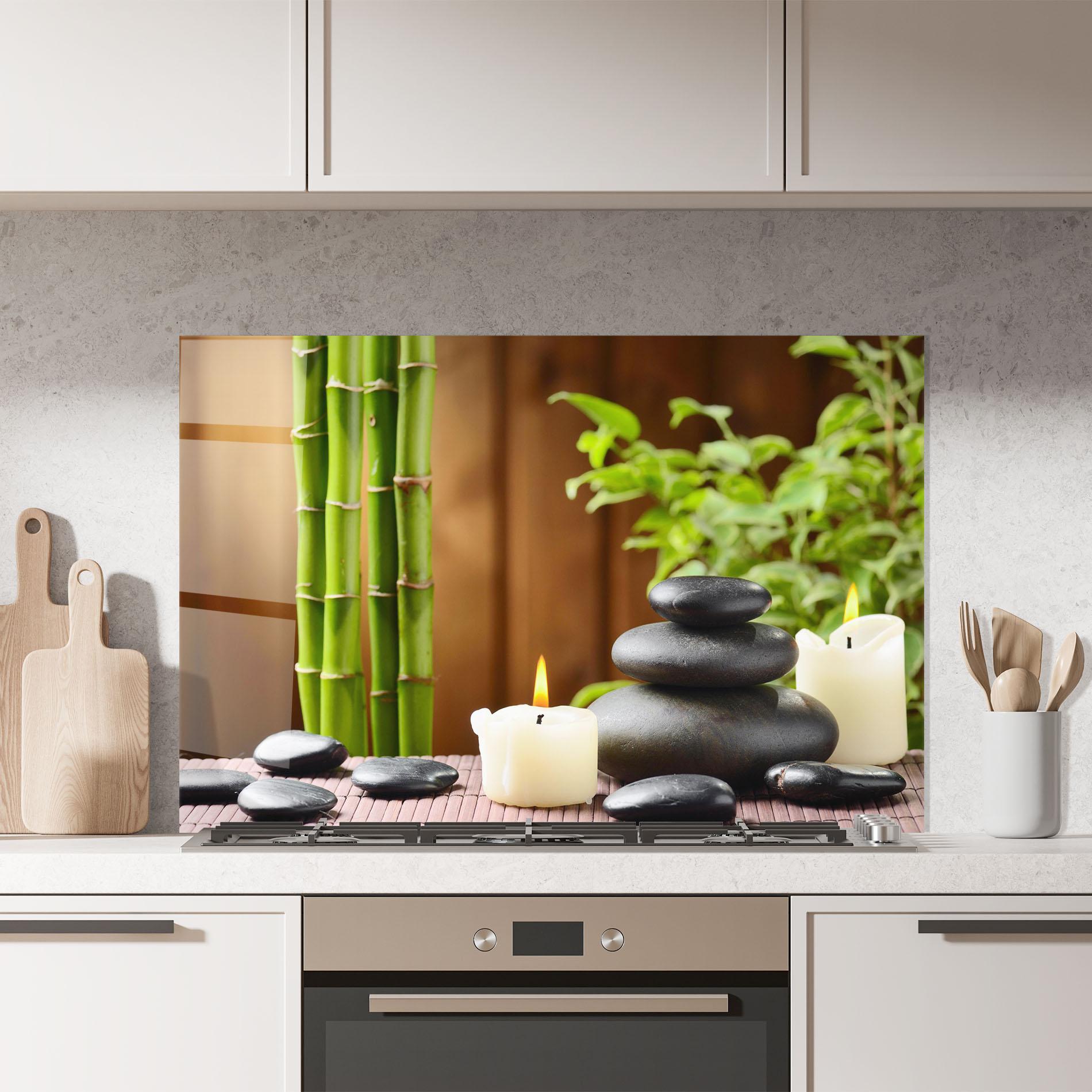 Konyhai üveg hátfal Spa Rocks mockup 7