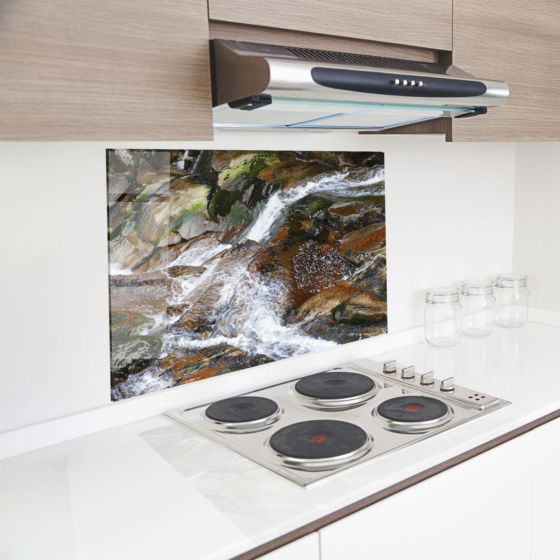 Konyhai üveg hátfal Forest Peace mockup 8