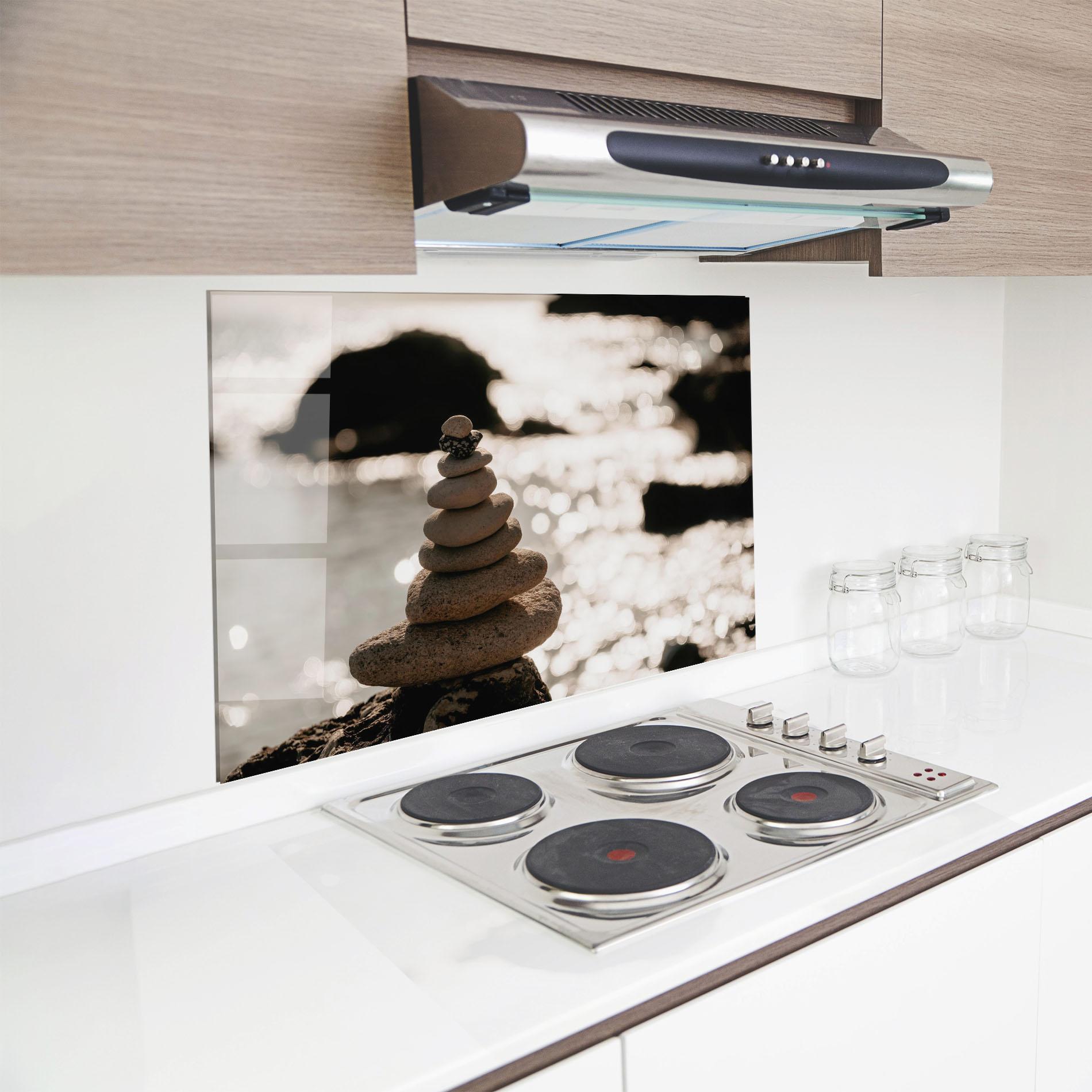 Konyhai üveg hátfal Pyramid Stones mockup 8