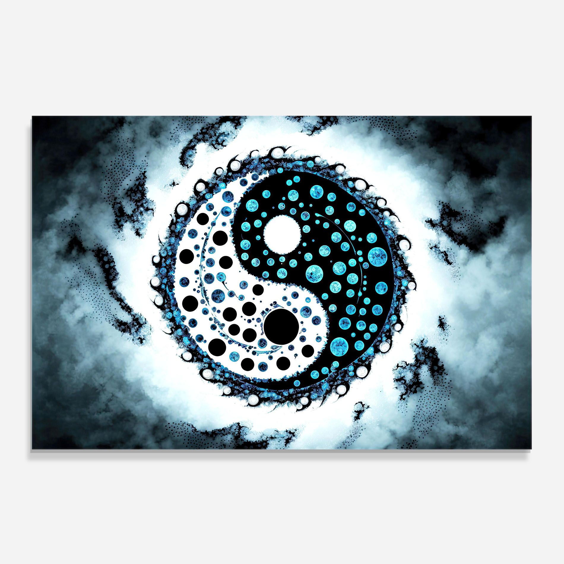 Blue White Yinyang mockup 0