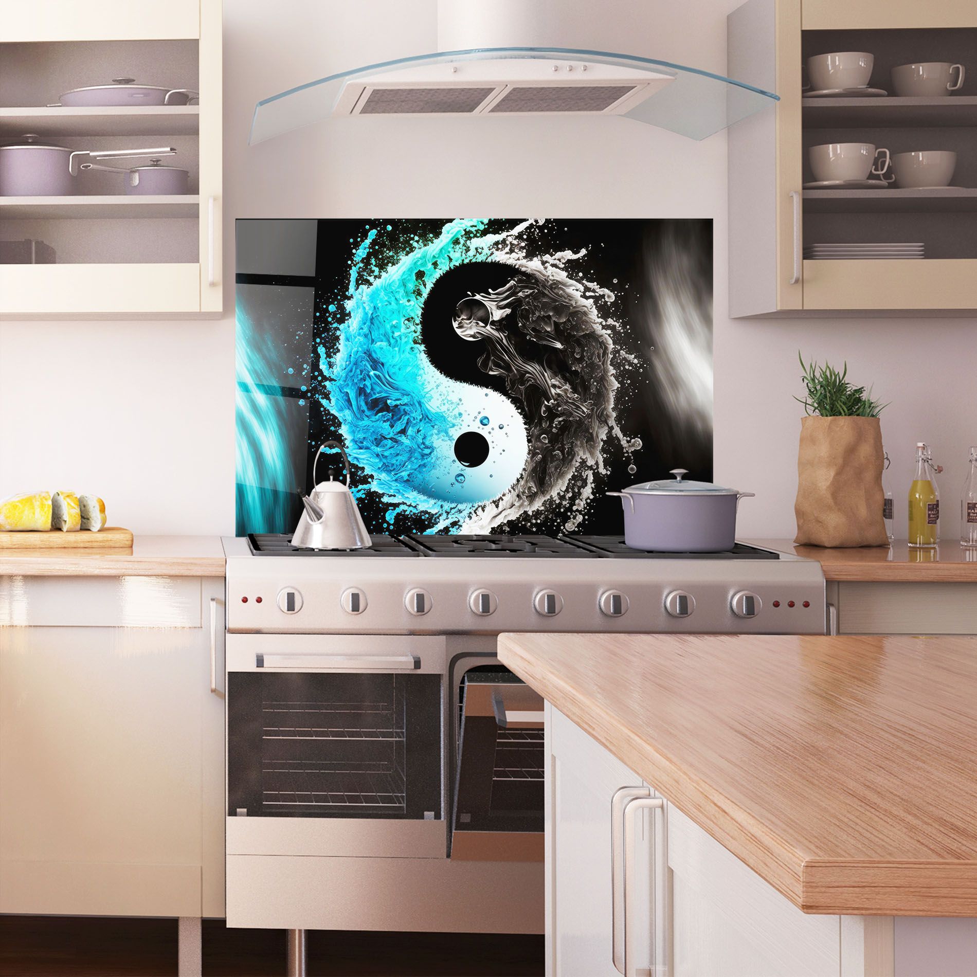 Blue Black Yinyang mockup 1