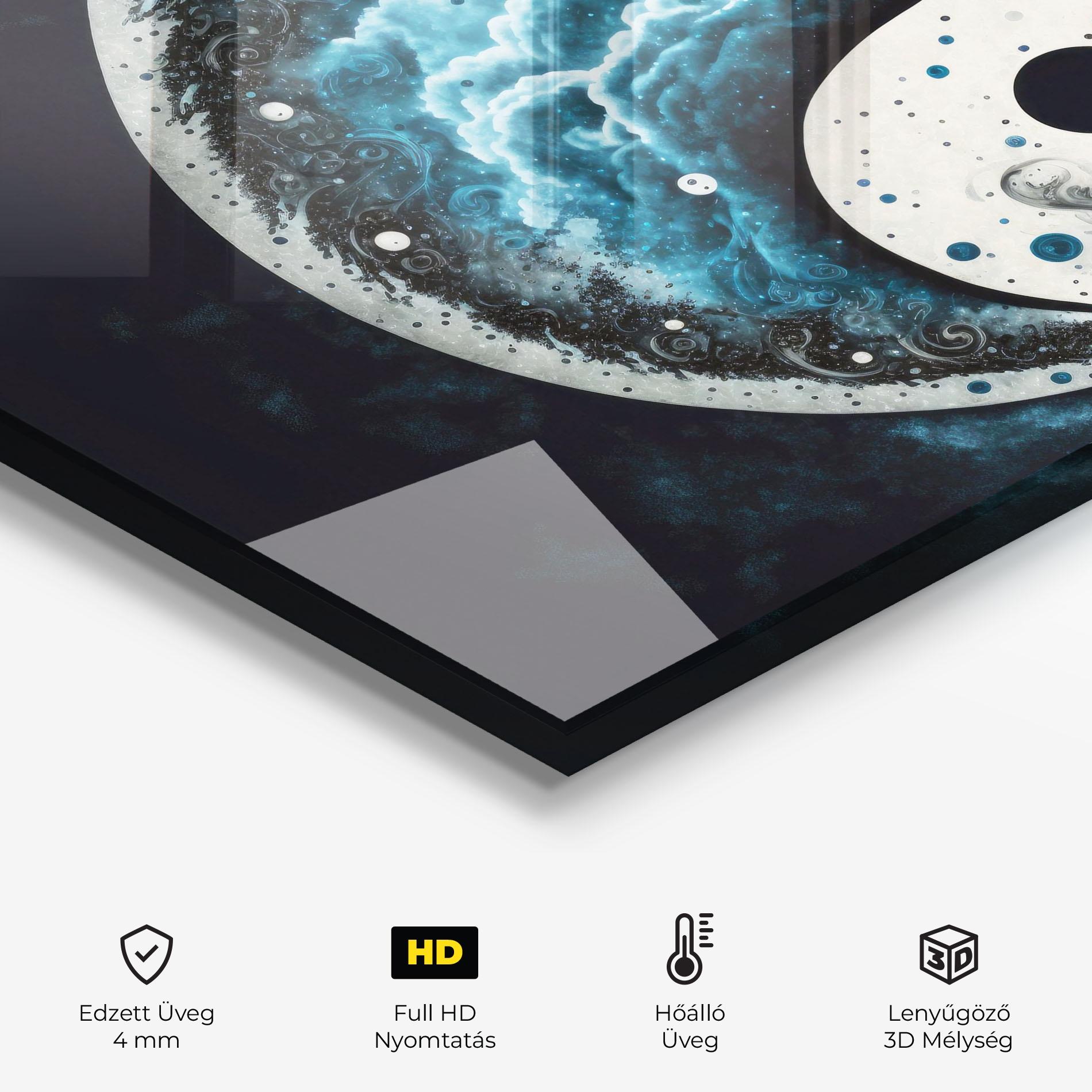 Konyhai üveg hátfal Cloudy Yinyang mockup 2