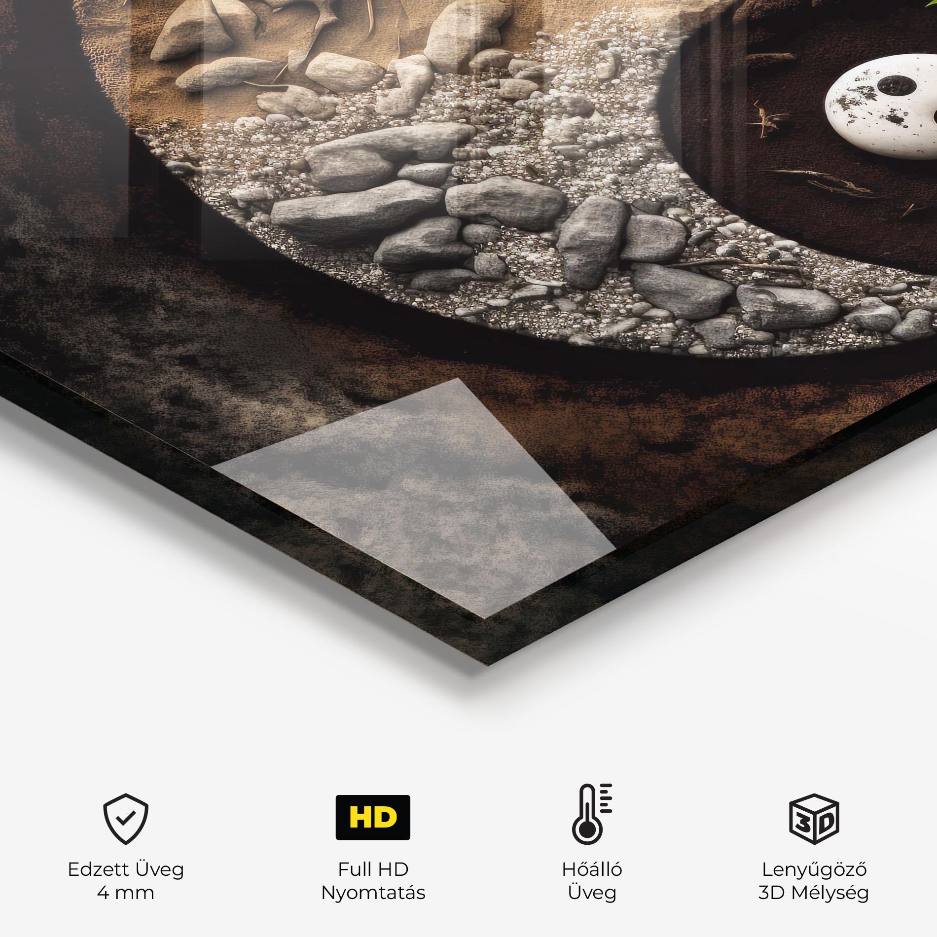 Konyhai üveg hátfal Nature Yinyang mockup 2