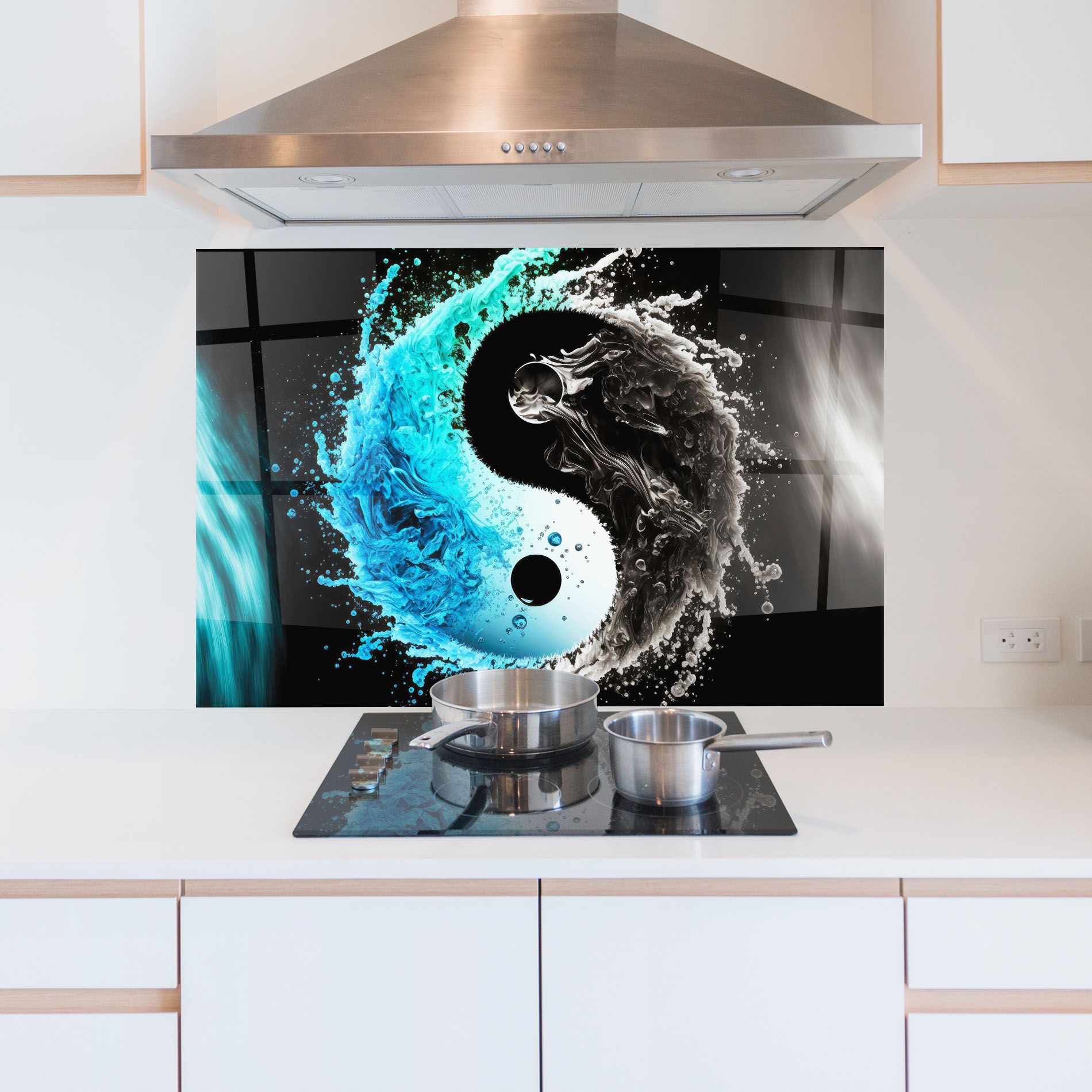 Blue Black Yinyang mockup 5