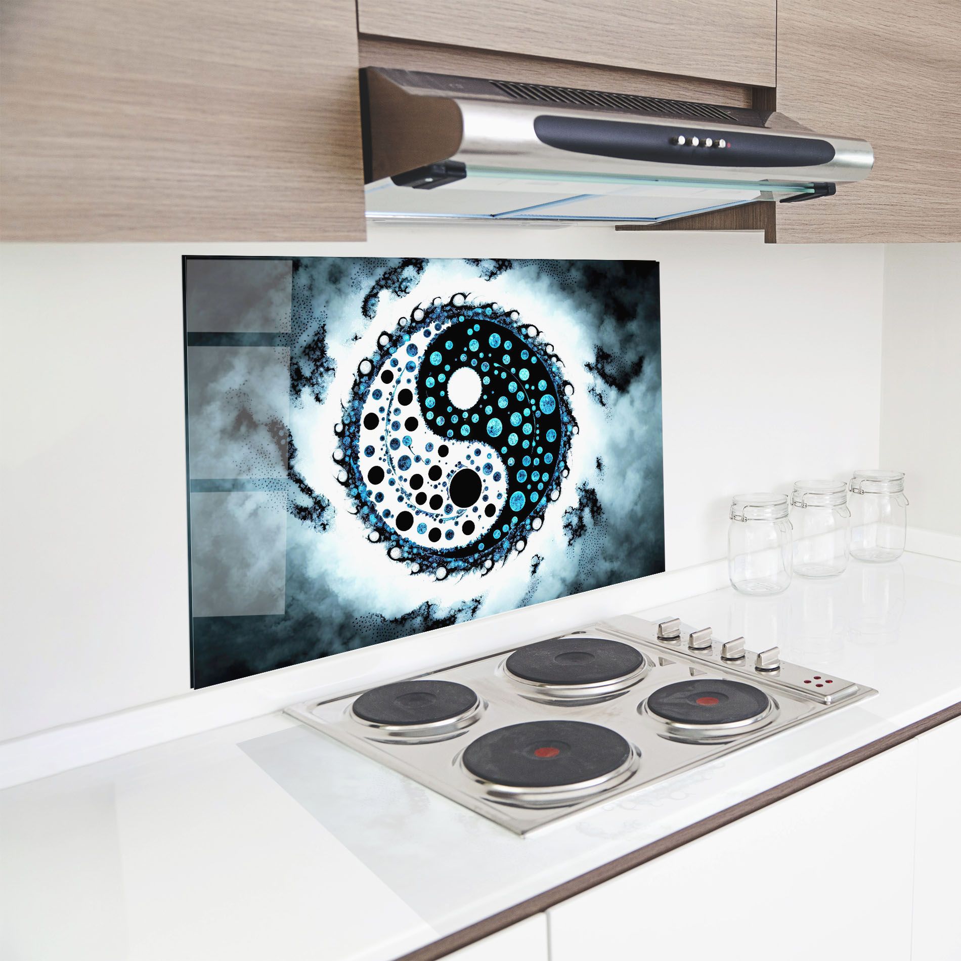 Blue White Yinyang mockup 8