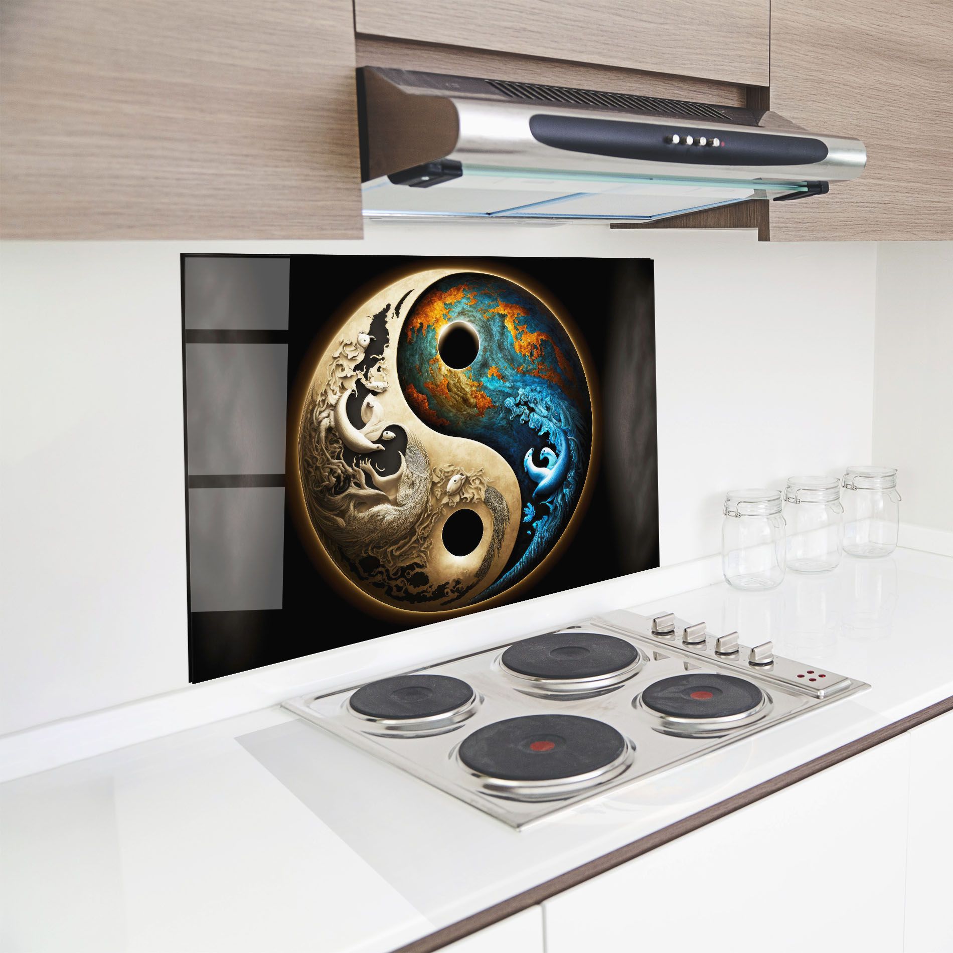 Cream Blue Yinyang mockup 8