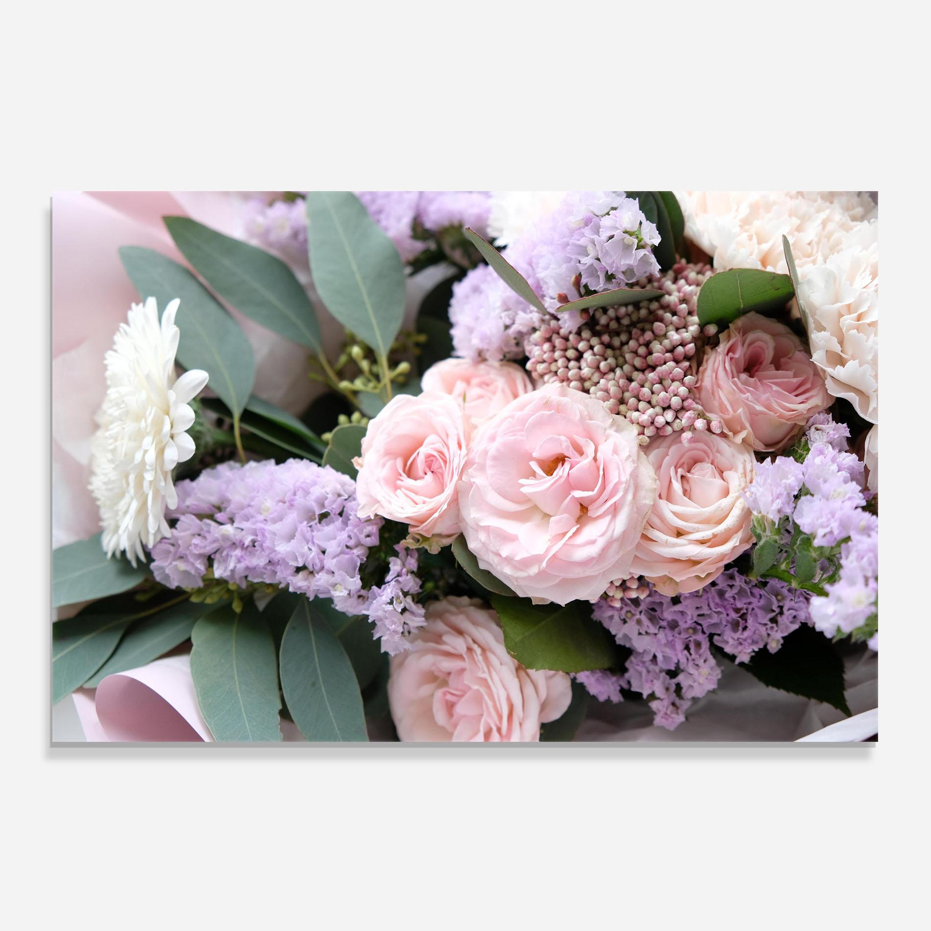 Konyhai üveg hátfal Beautiful Pink Roses mockup 0