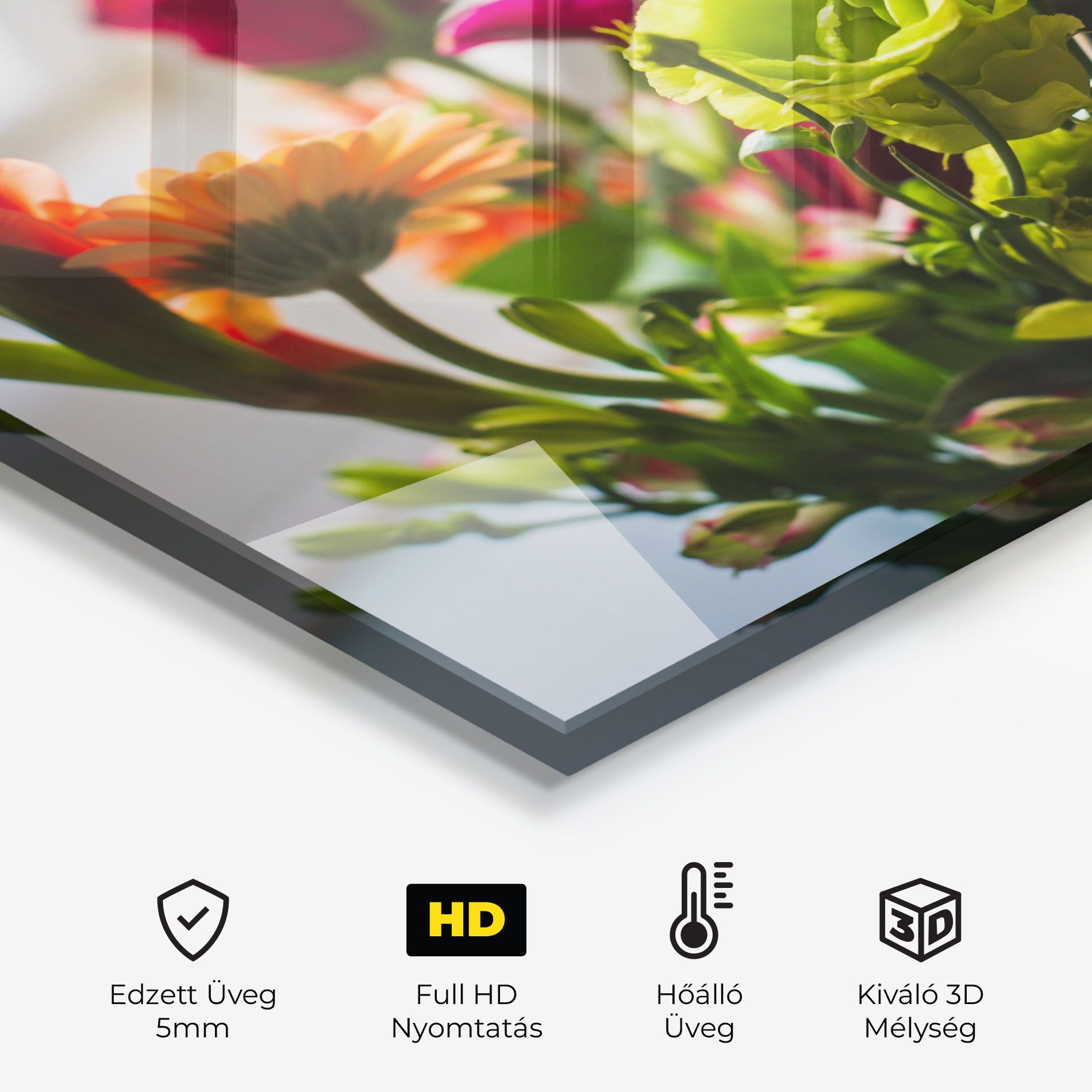 Green Flowers Bouquet mockup 2