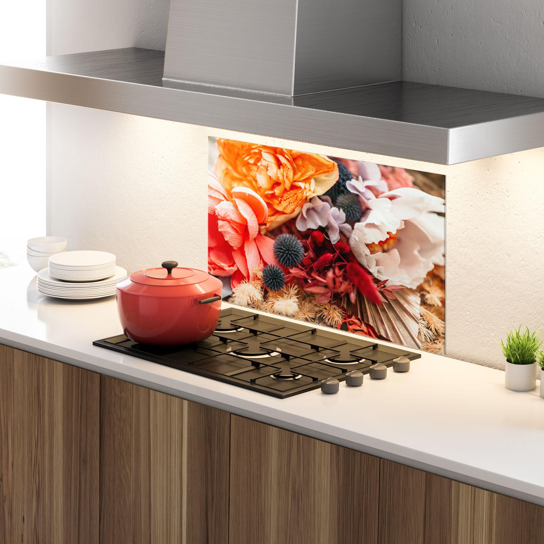 Konyhai üveg hátfal Autumn Bouquet mockup 4
