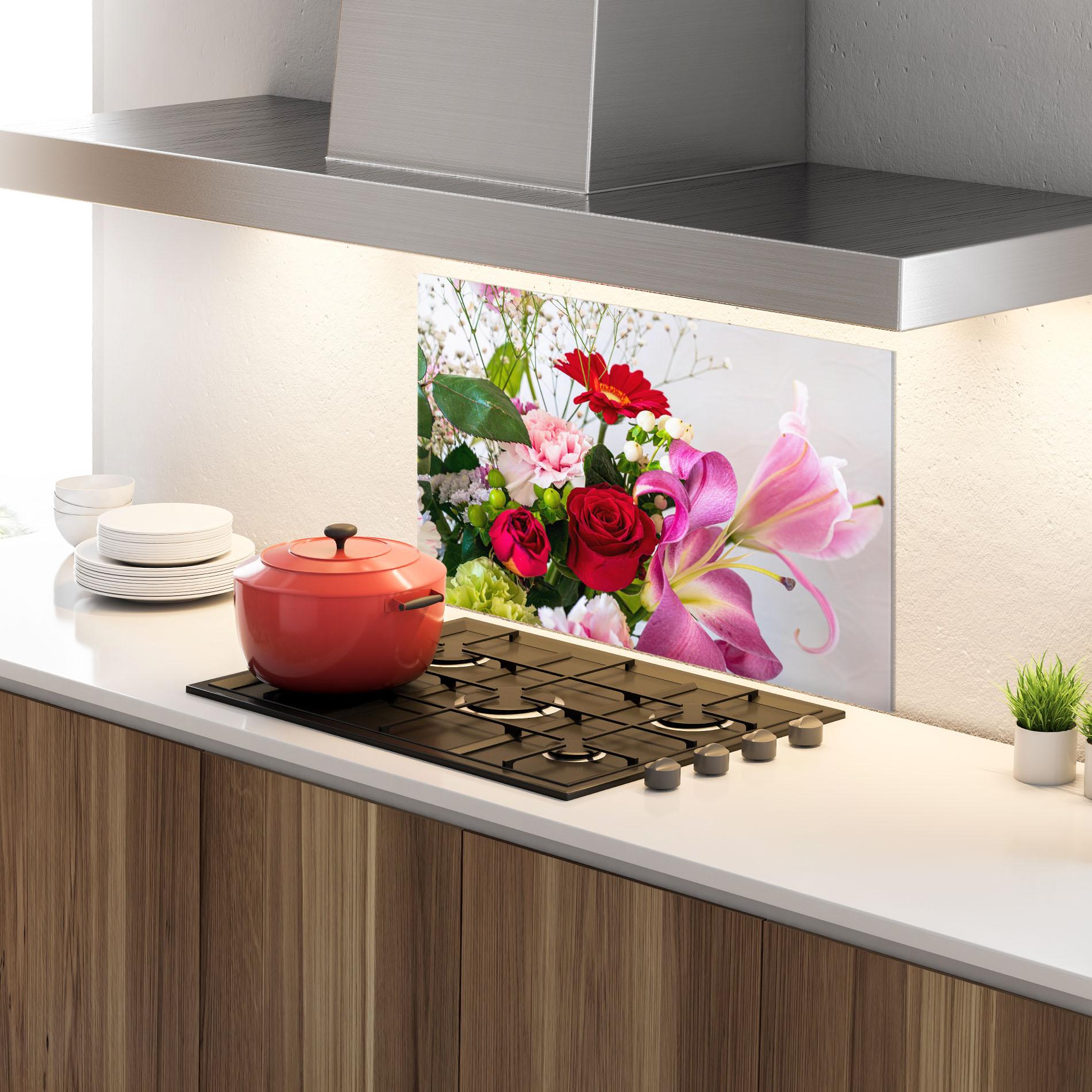 Konyhai üveg hátfal Bouquet mockup 4