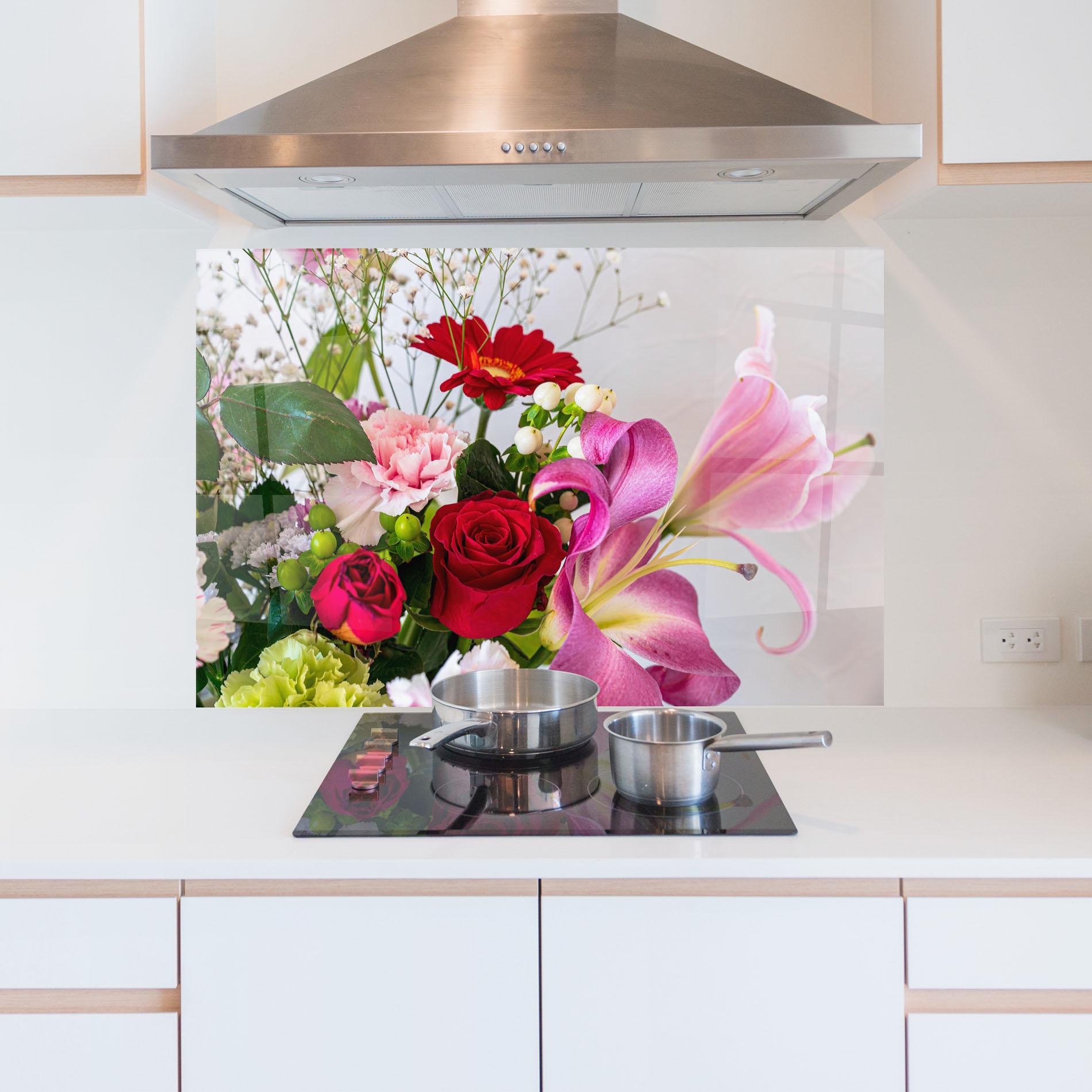 Konyhai üveg hátfal Bouquet mockup 5