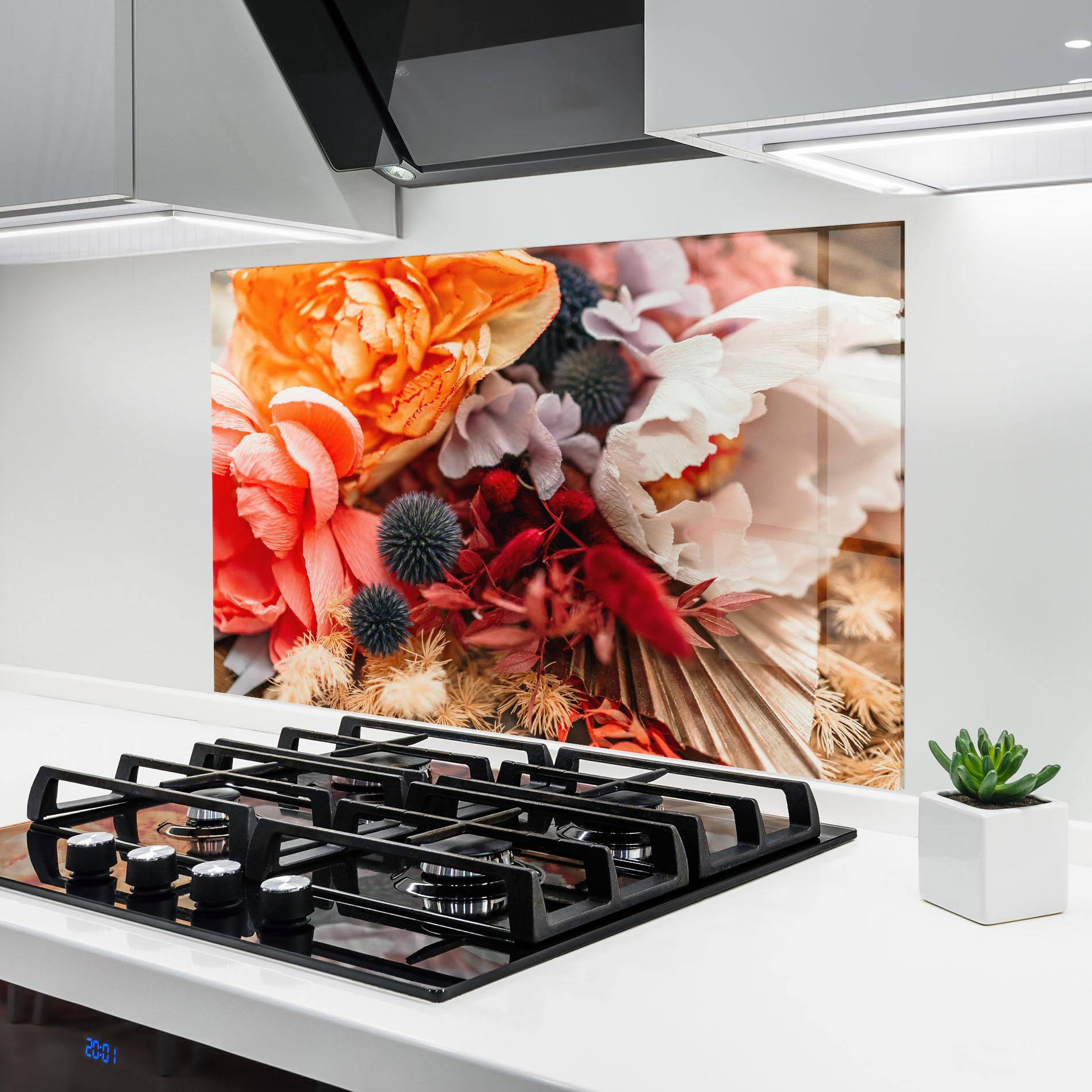 Konyhai üveg hátfal Autumn Bouquet mockup 6