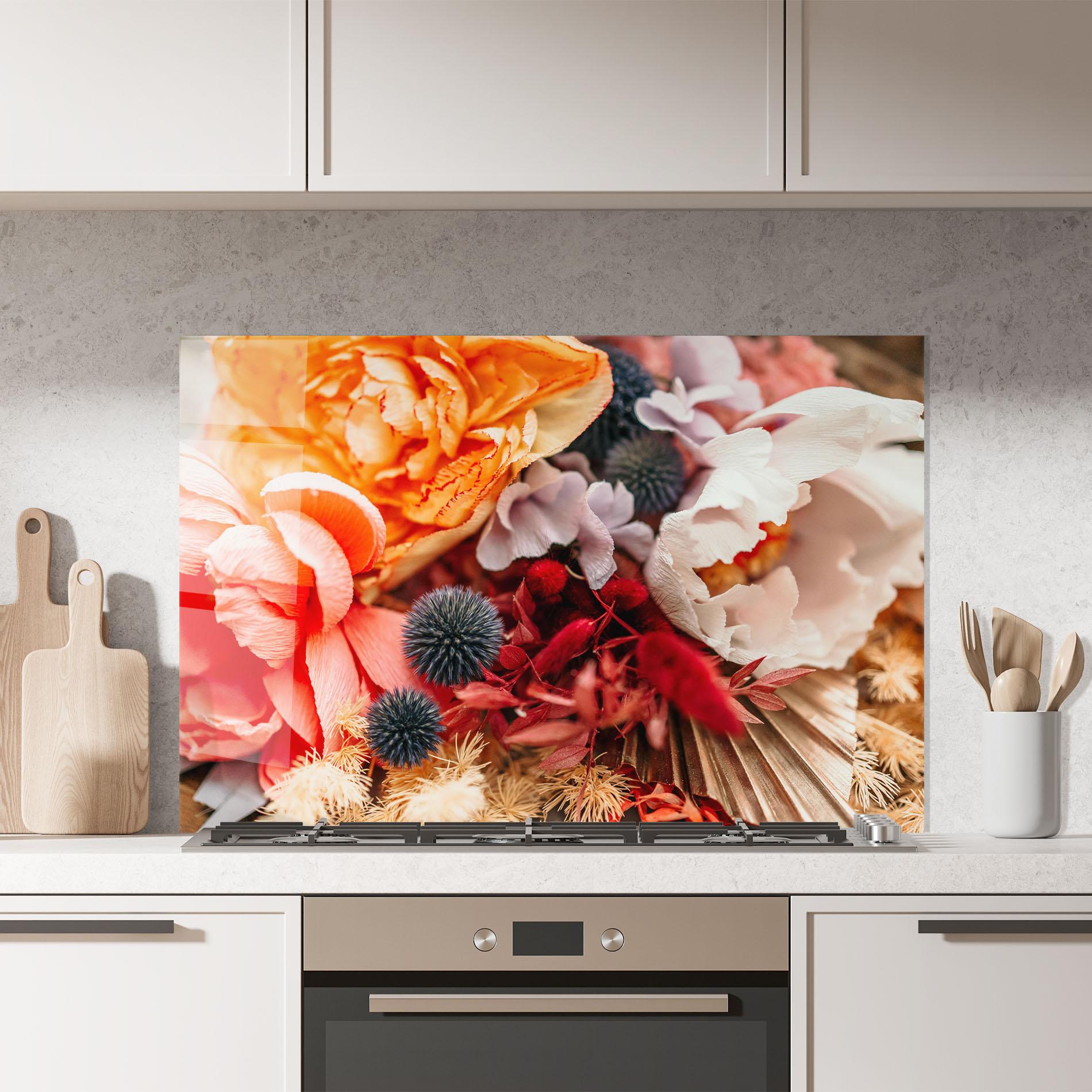 Konyhai üveg hátfal Autumn Bouquet mockup 7
