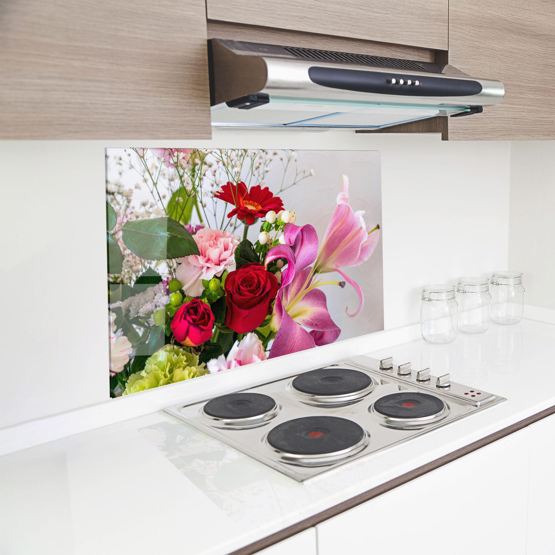 Konyhai üveg hátfal Bouquet mockup 8
