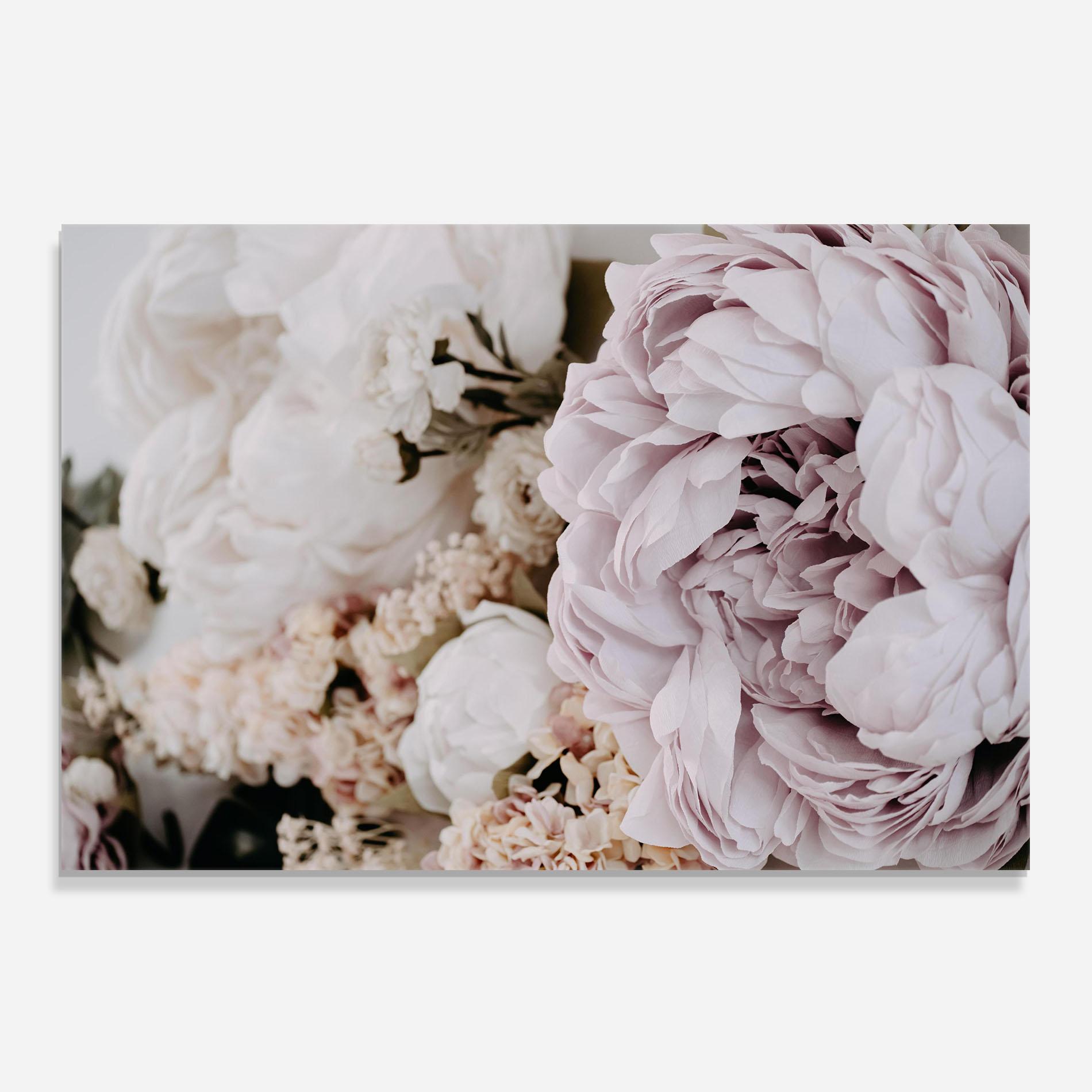 Konyhai üveg hátfal Grey Peony Bouquet mockup 0