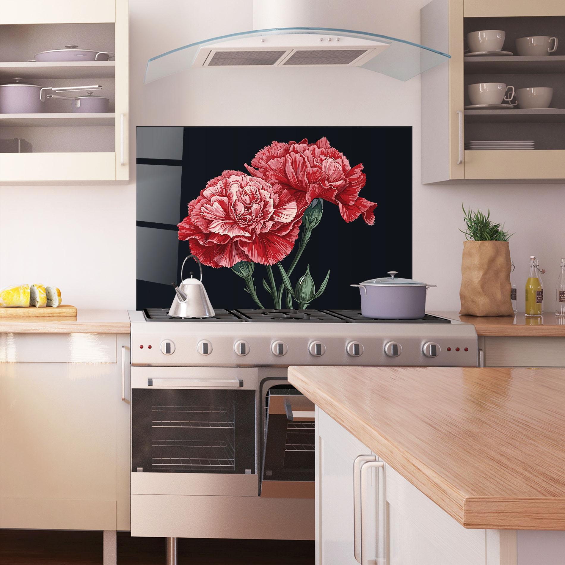 Konyhai üveg hátfal Beautiful Peony mockup 1