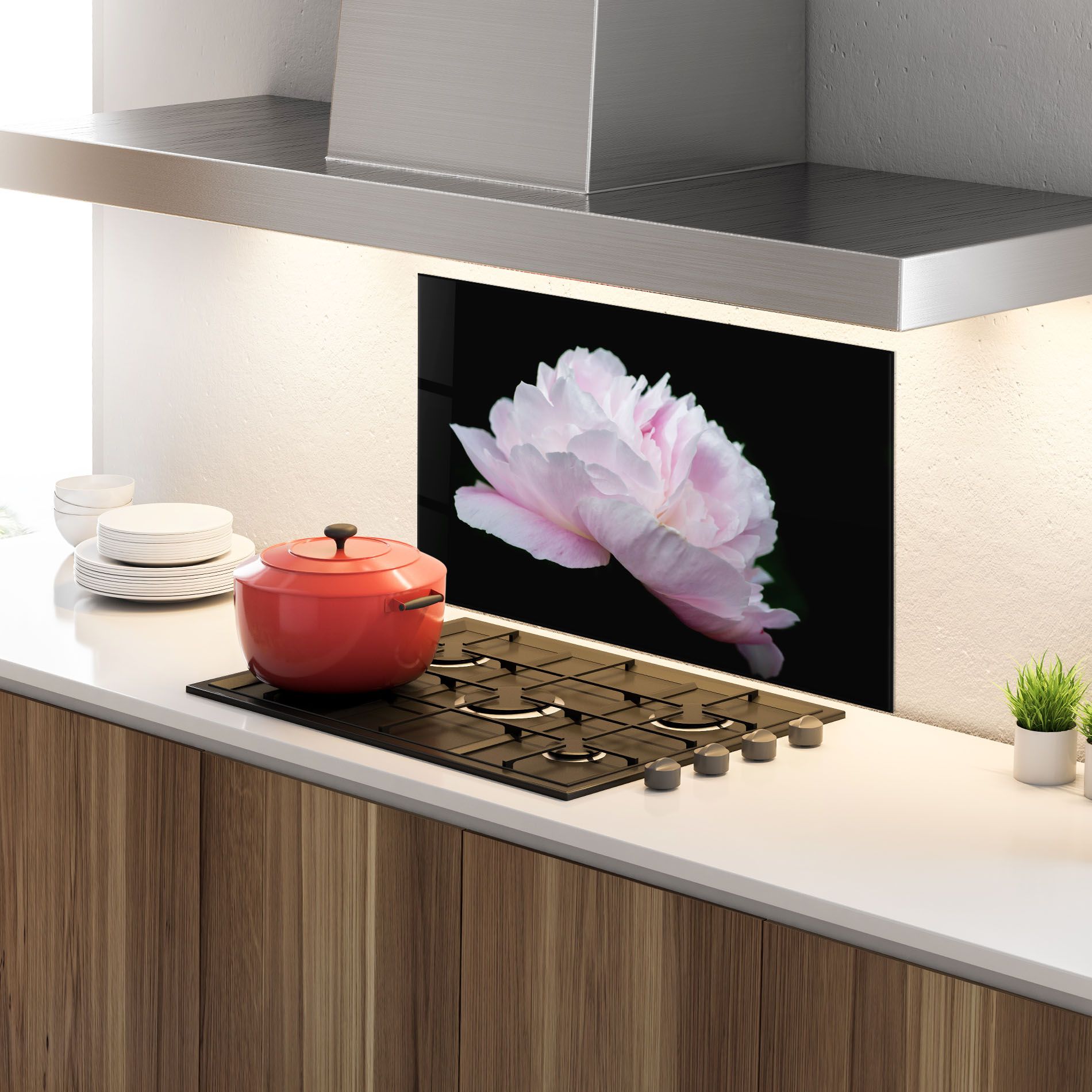 Pastel Peony On Black mockup 4