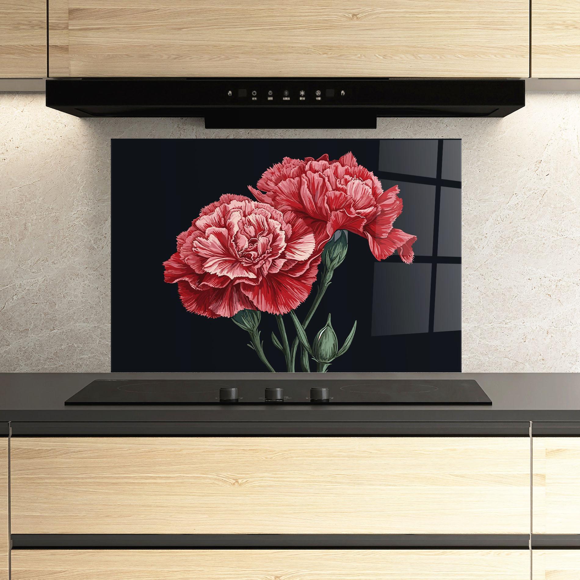 Konyhai üveg hátfal Beautiful Peony mockup 3