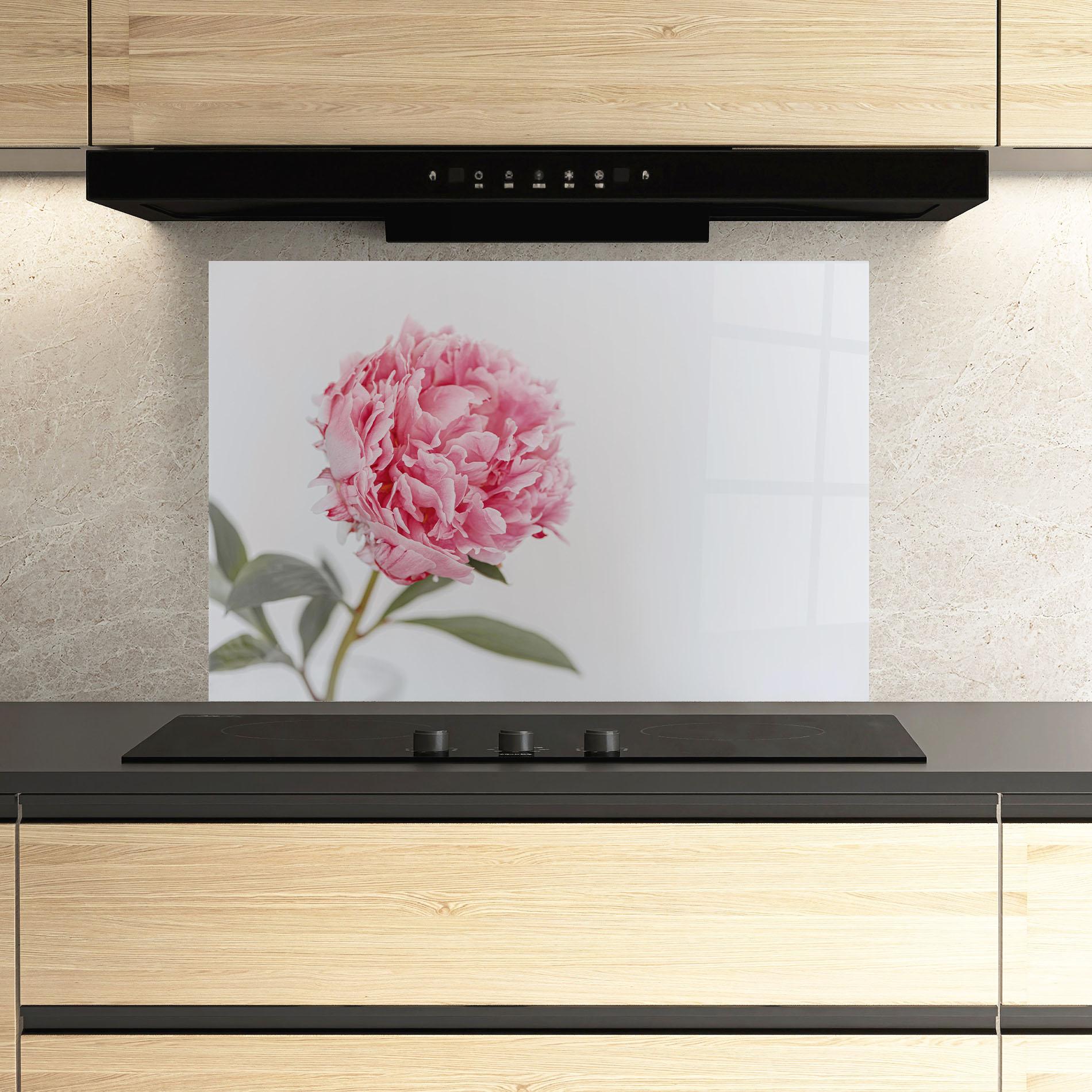 Konyhai üveg hátfal One Peony mockup 3