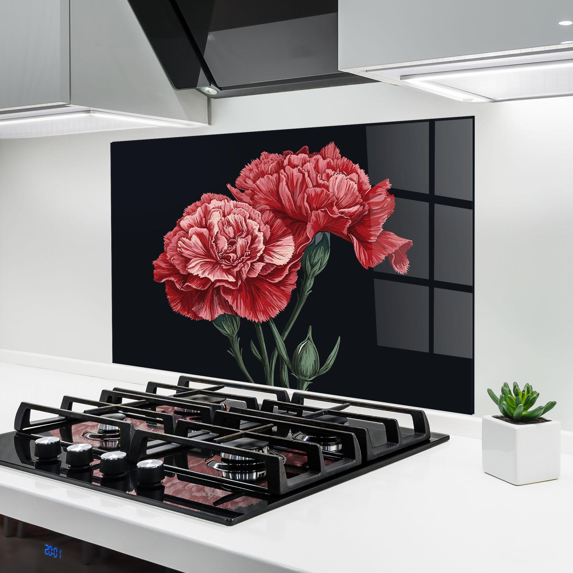 Konyhai üveg hátfal Beautiful Peony mockup 6