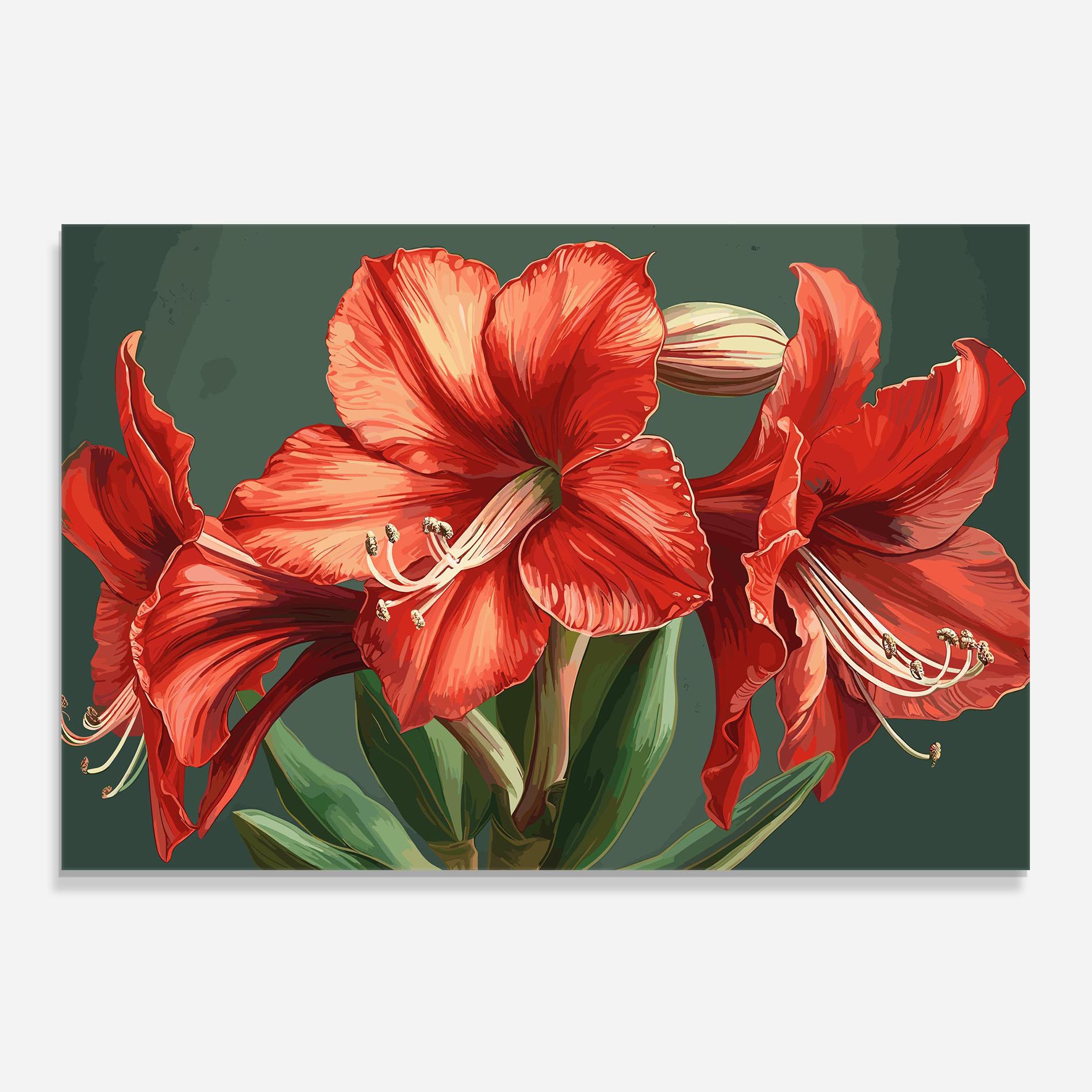 Konyhai üveg hátfal Lily Orange Art mockup 0