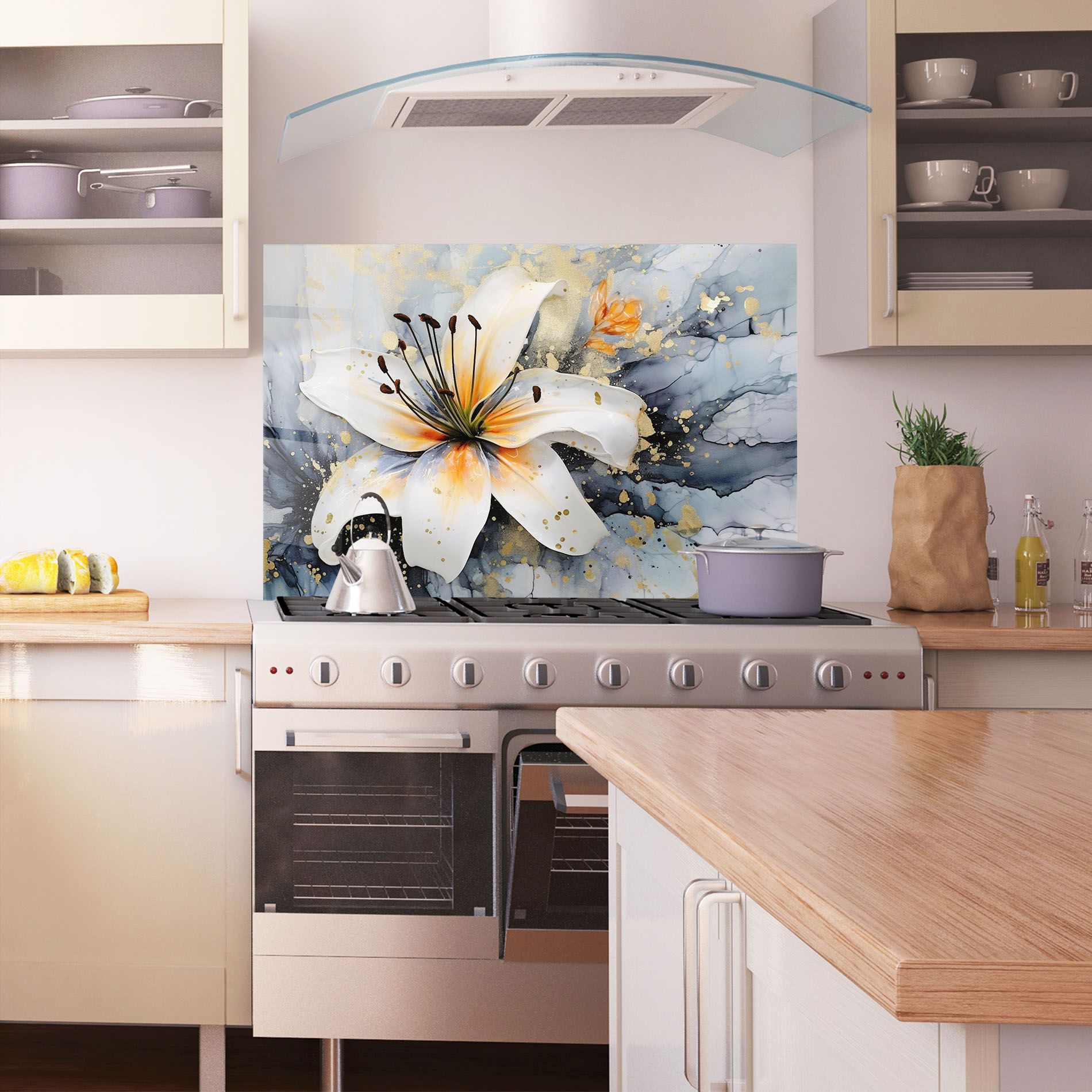 Lily With Orange Painting mockup 1