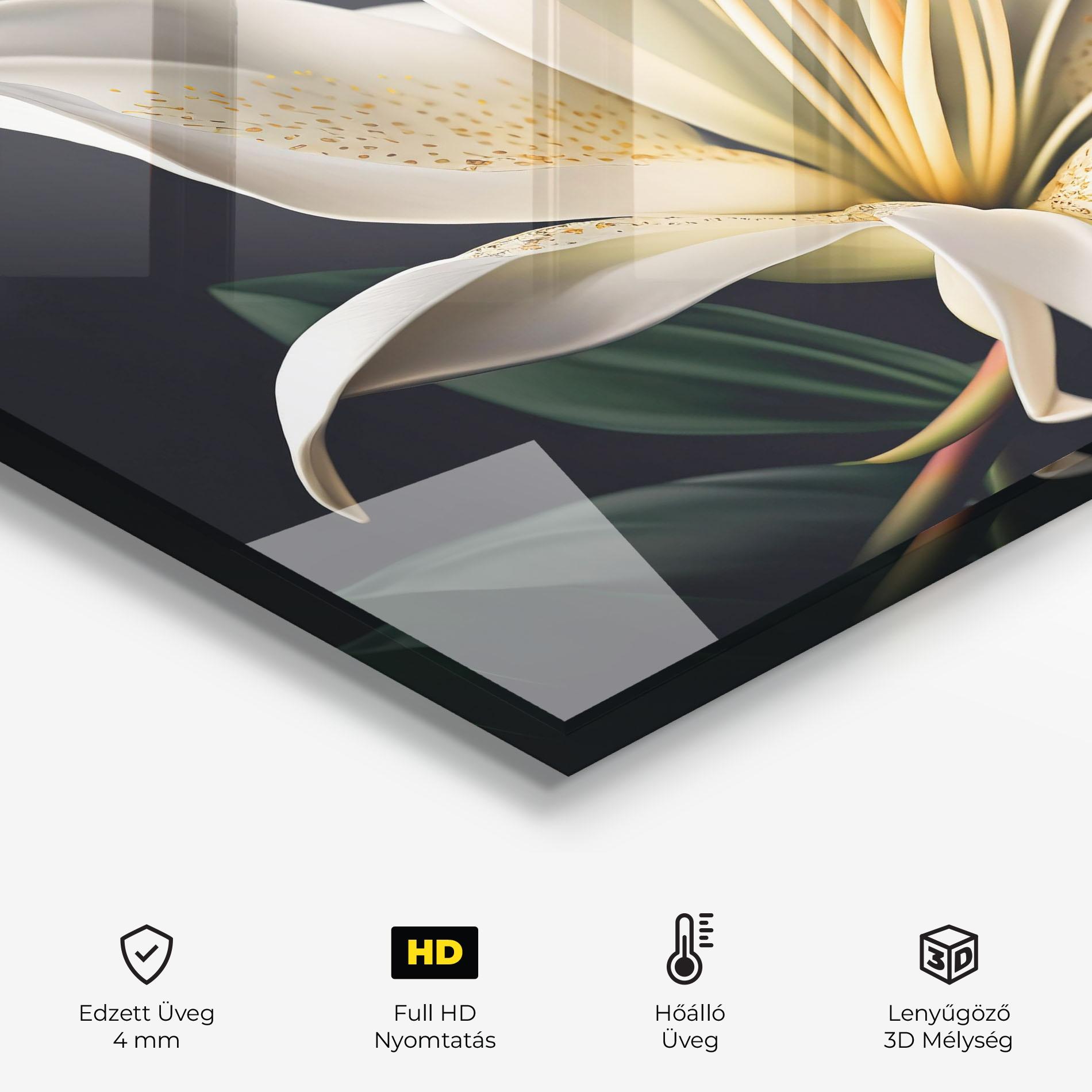 Konyhai üveg hátfal Big Lily View mockup 2