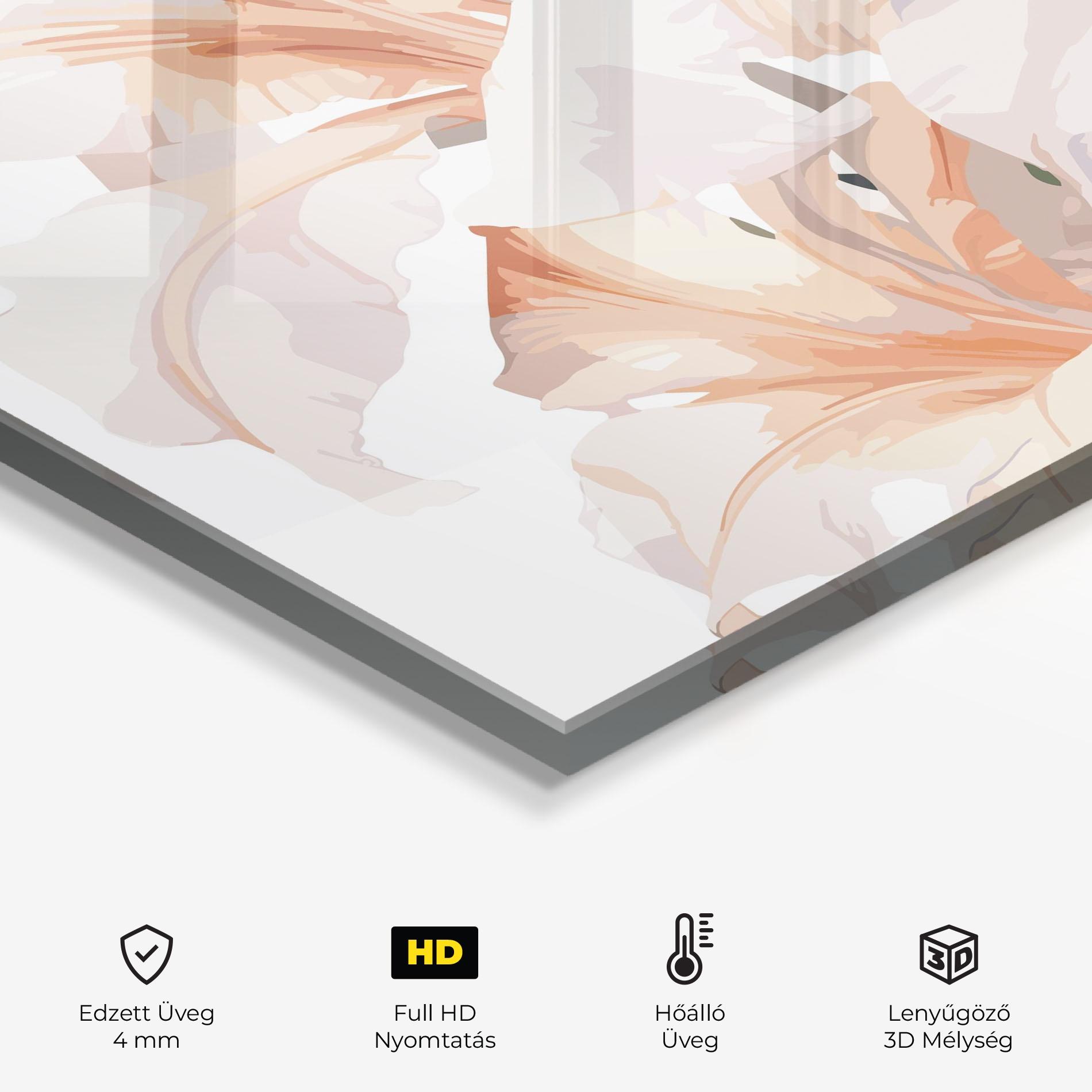 Konyhai üveg hátfal Light Pink Lily mockup 2