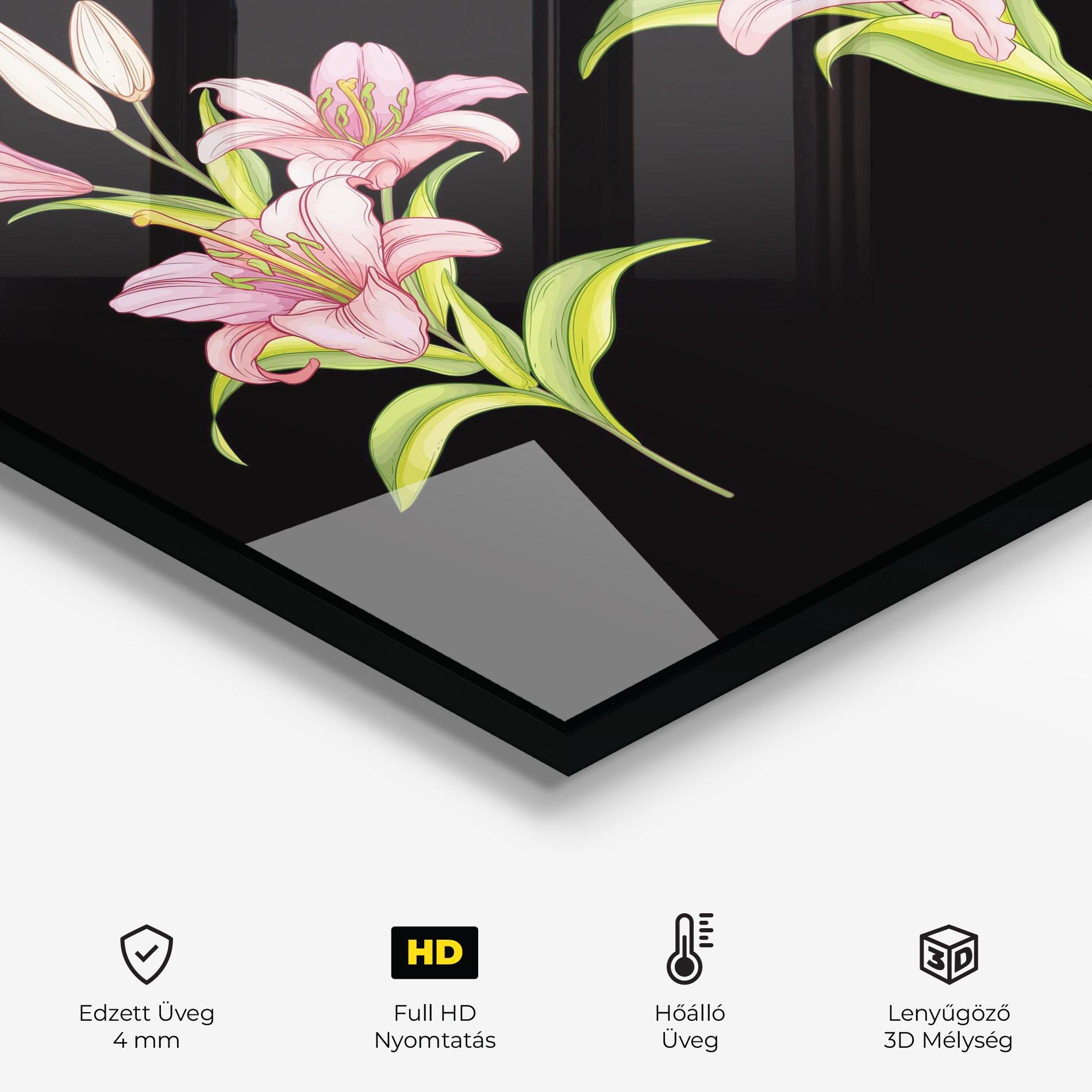 Konyhai üveg hátfal Lily Set mockup 2