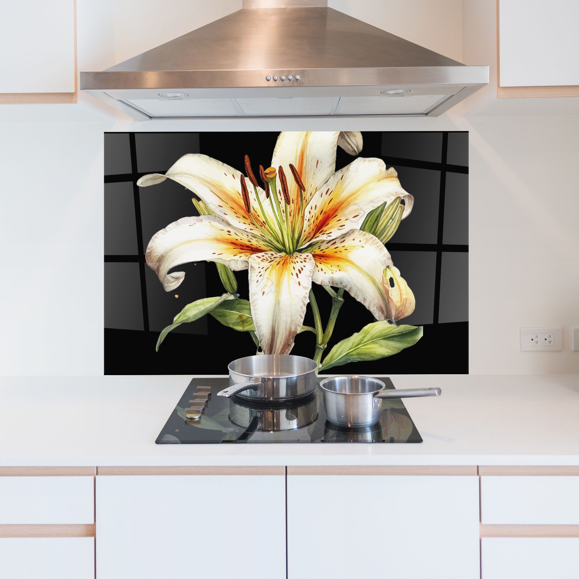 Beautiful White Lily mockup 5