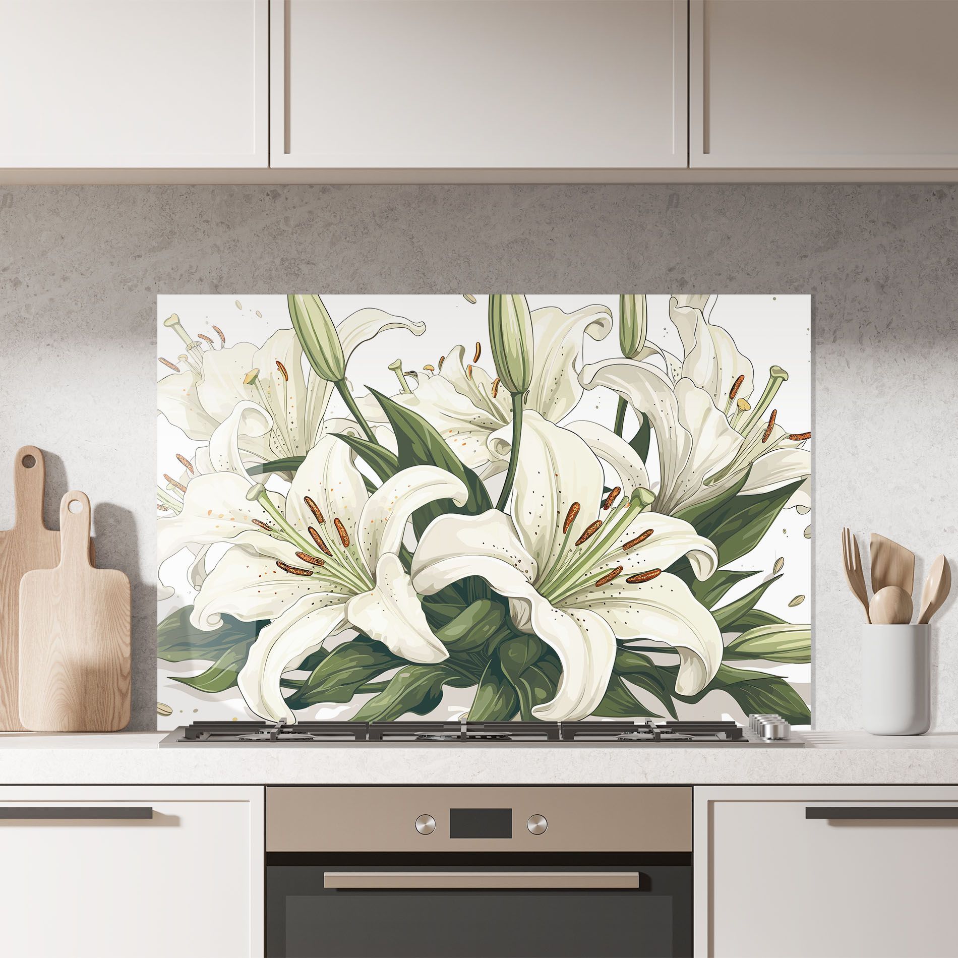 Grey White Lily mockup 7