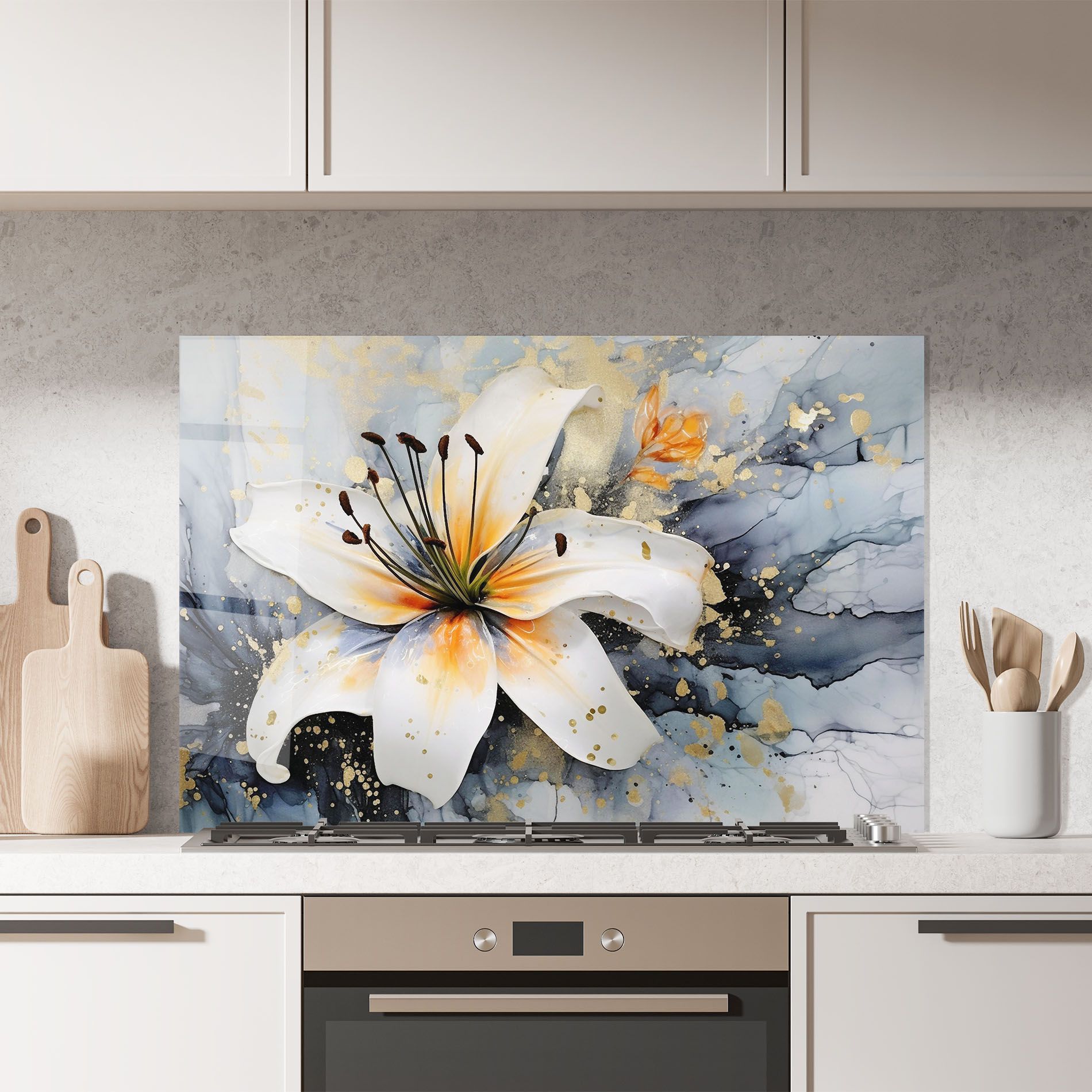 Lily With Orange Painting mockup 7