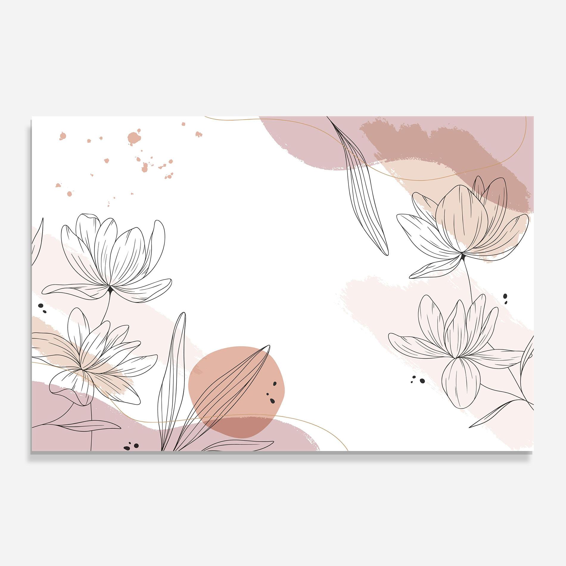 Konyhai üveg hátfal Black Pink Line mockup 0