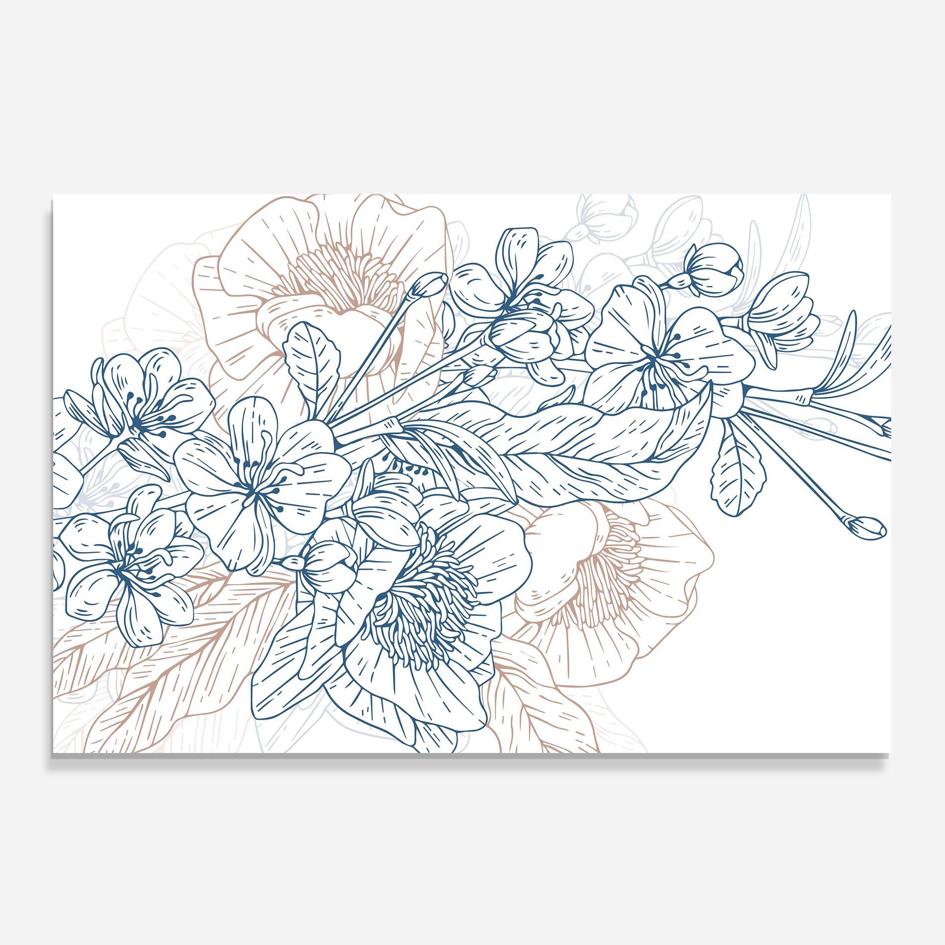 Konyhai üveg hátfal Blue Cream Line mockup 0