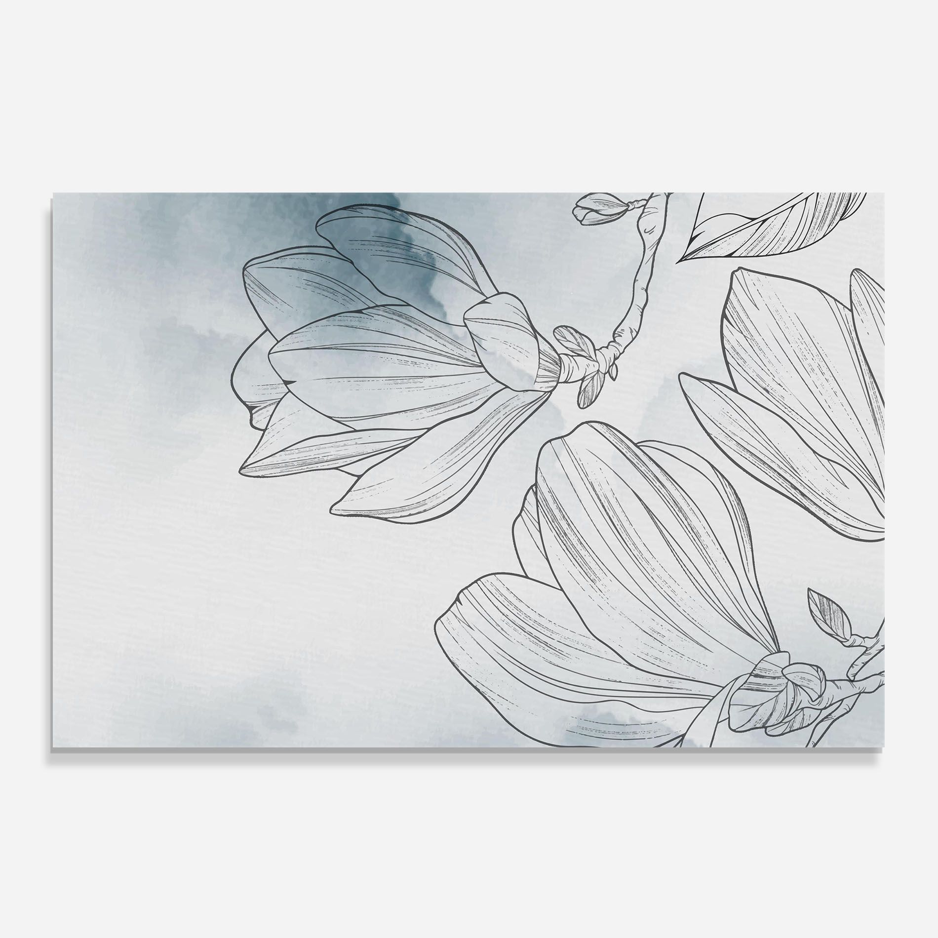 Blue Line Flower mockup 0