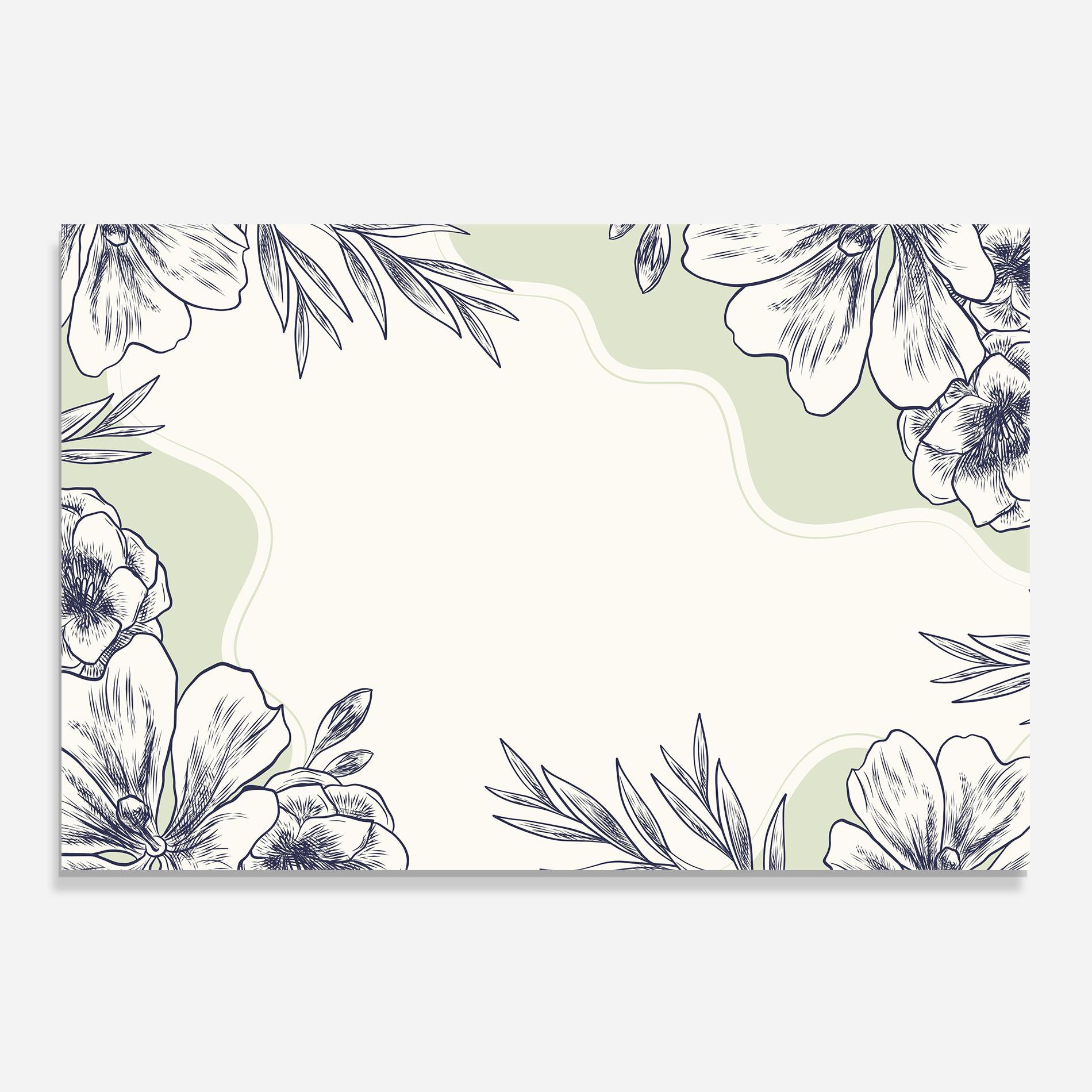 Konyhai üveg hátfal Blue Line Green mockup 0