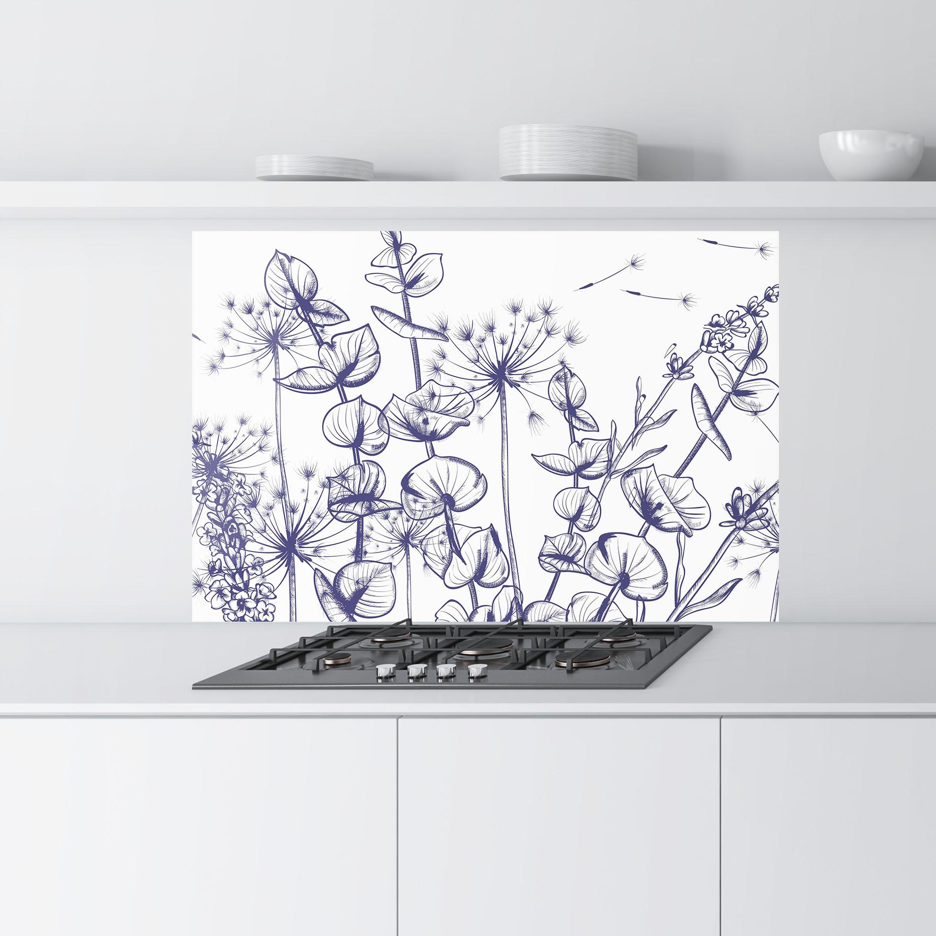 Konyhai üveg hátfal Blue Line Plants mockup 9