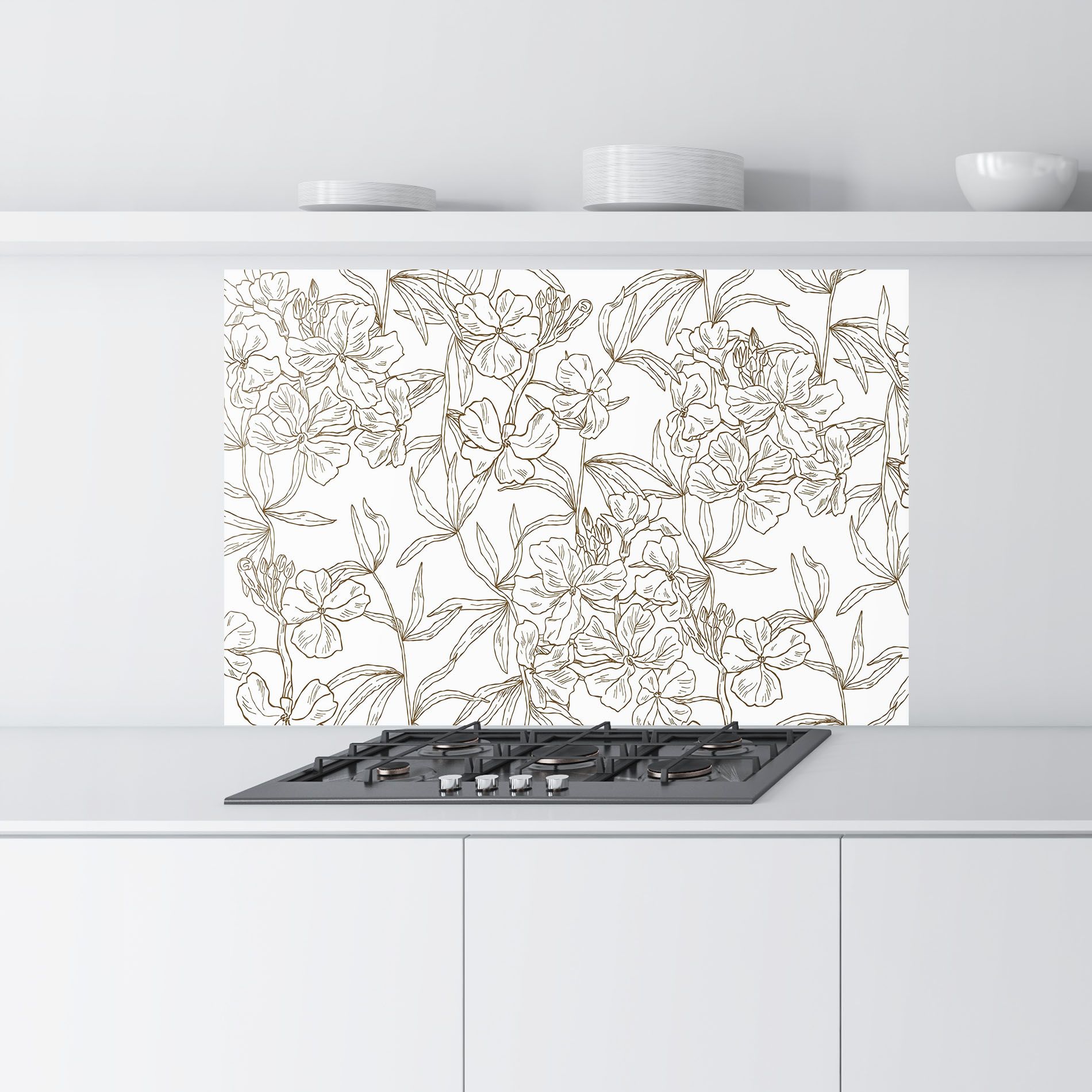 Flower Brown Line mockup 9