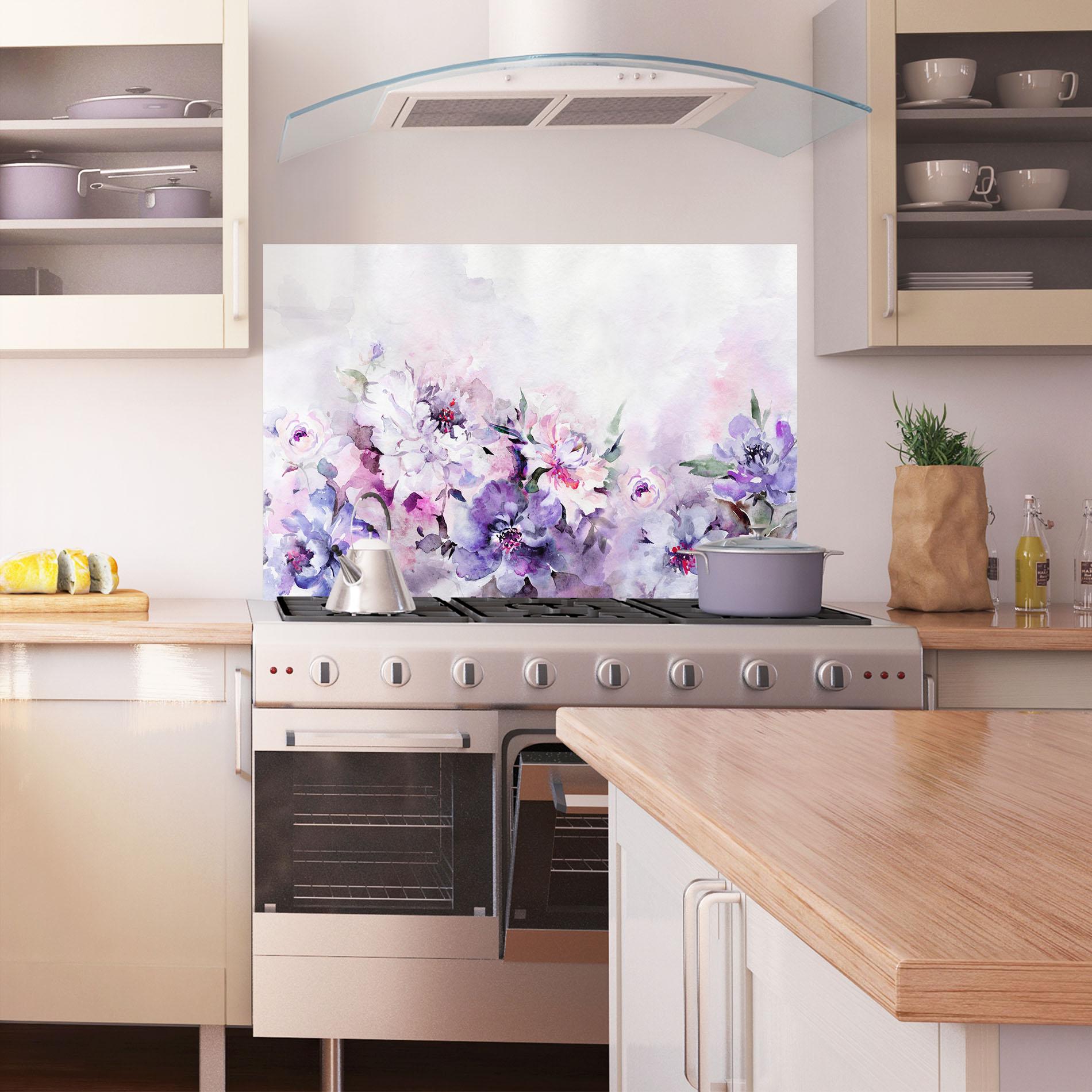 Konyhai üveg hátfal Buchet Multicolor mockup 1