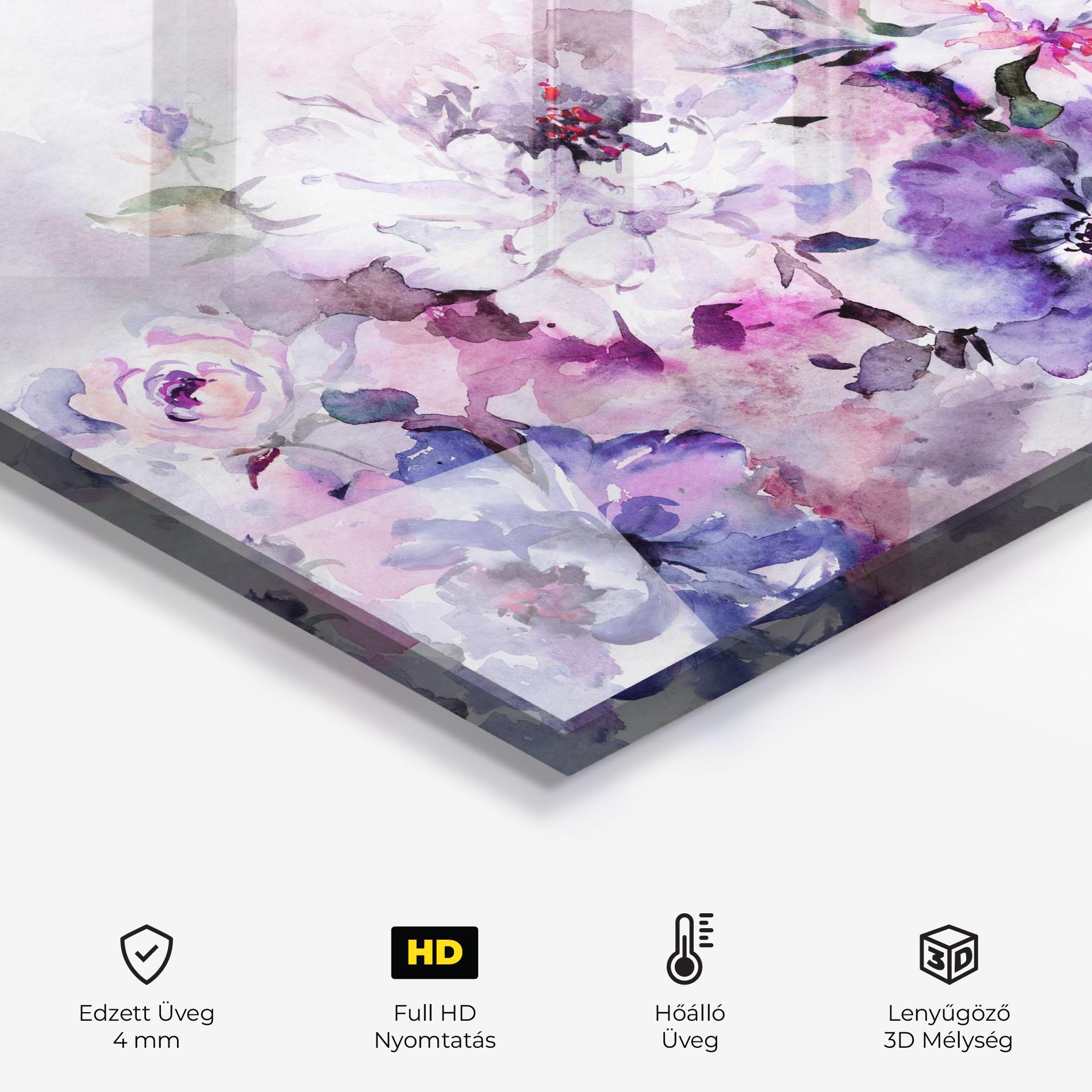 Konyhai üveg hátfal Buchet Multicolor mockup 2