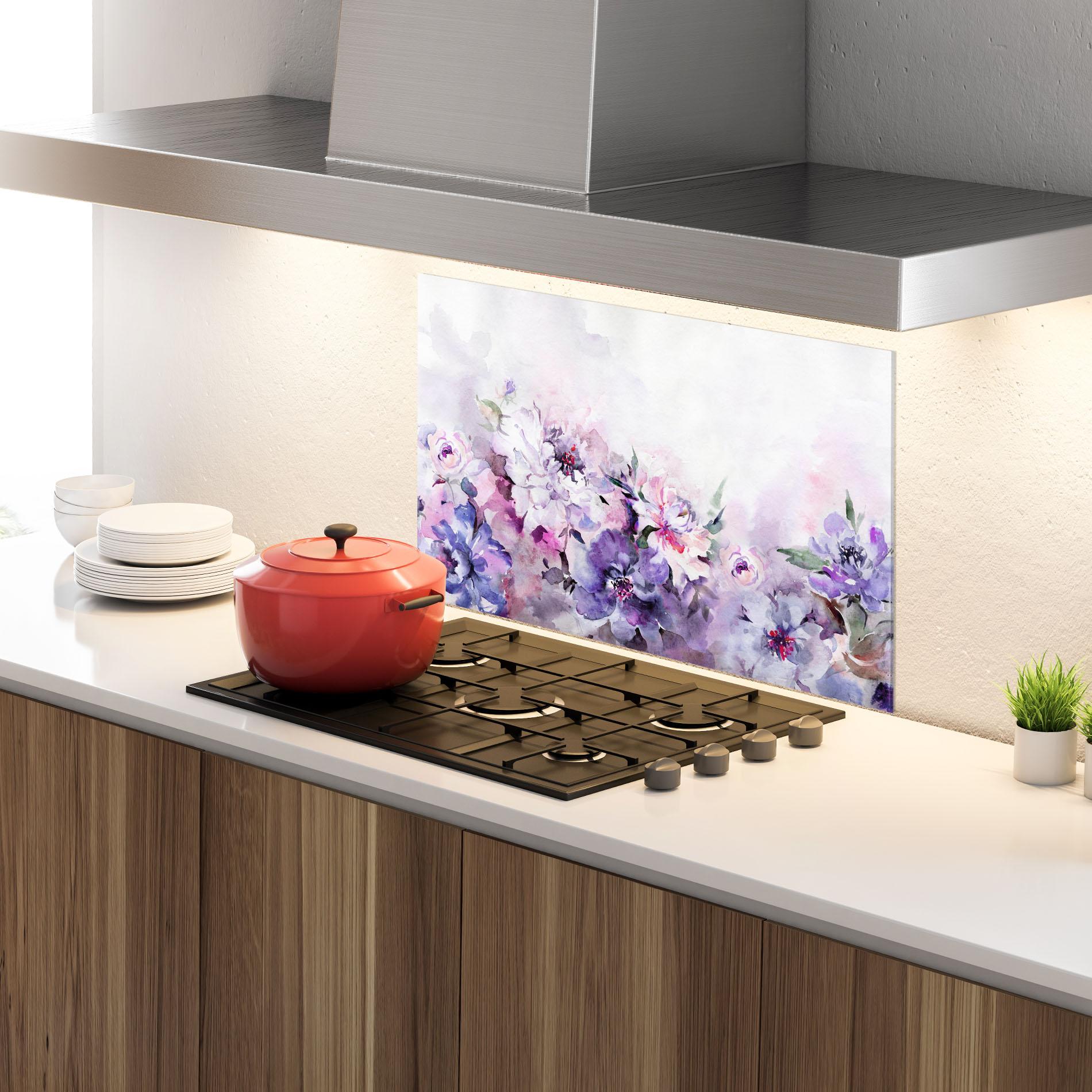 Konyhai üveg hátfal Buchet Multicolor mockup 4