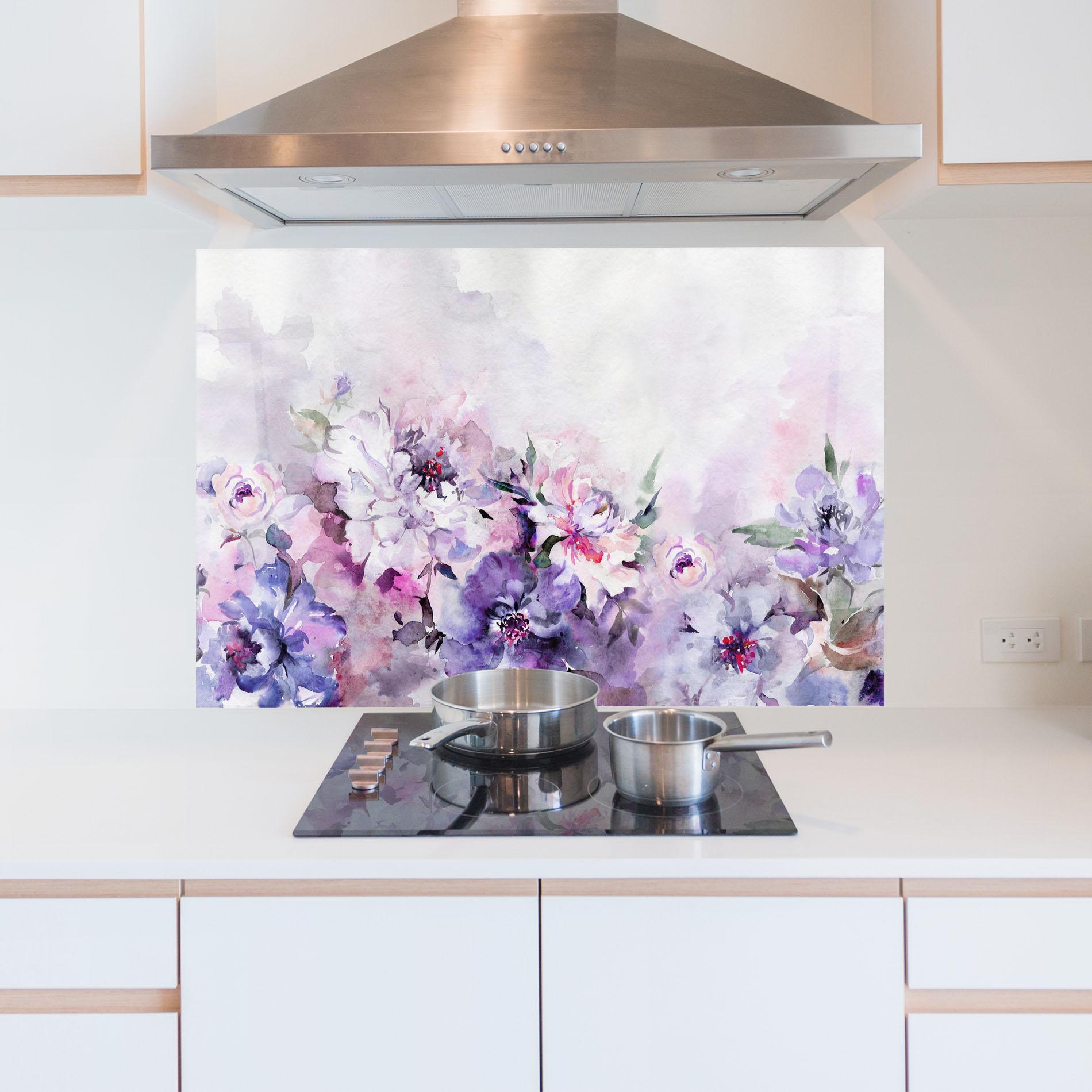 Konyhai üveg hátfal Buchet Multicolor mockup 5