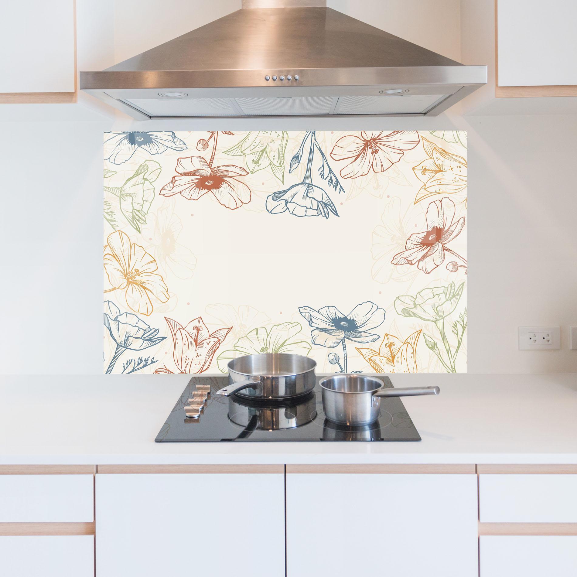 Konyhai üveg hátfal Color Mix Line mockup 5