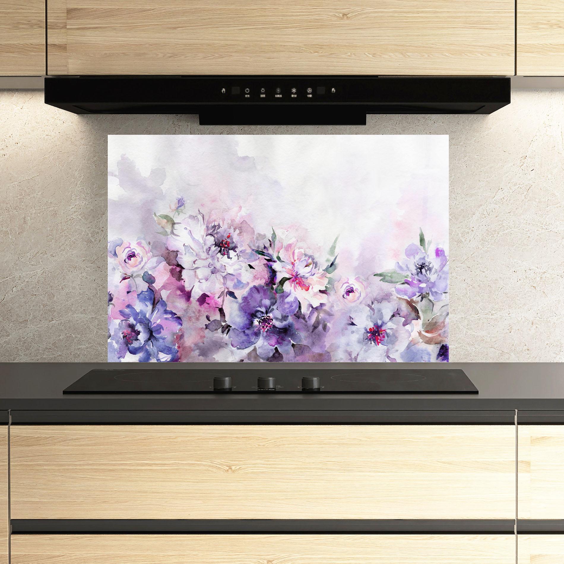 Konyhai üveg hátfal Buchet Multicolor mockup 3