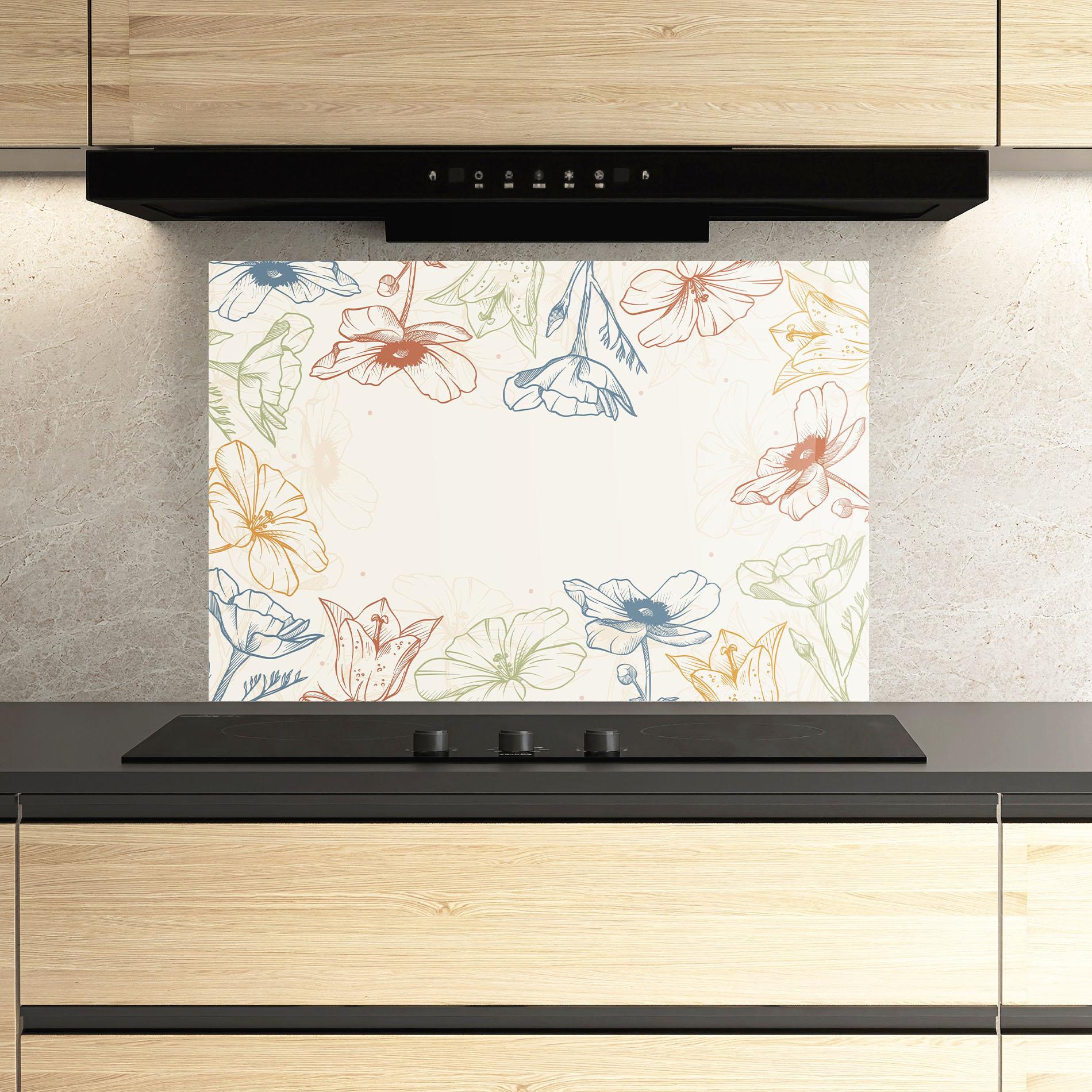 Konyhai üveg hátfal Color Mix Line mockup 3